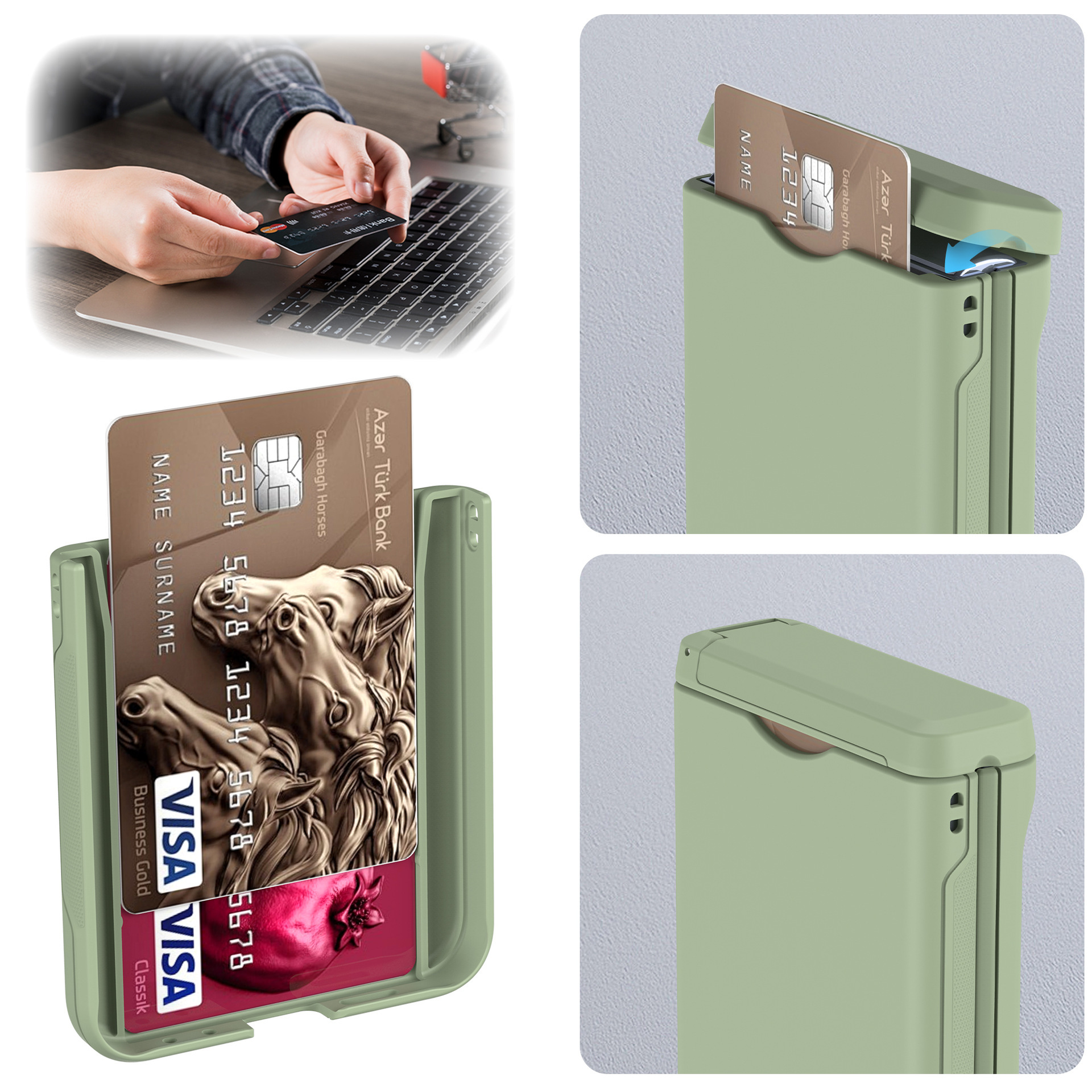 Compatible with Samsung Z Flip 6/5 phone case, Flip 7 card slot holder, spring hinge, fully transparent drop-proof protective case