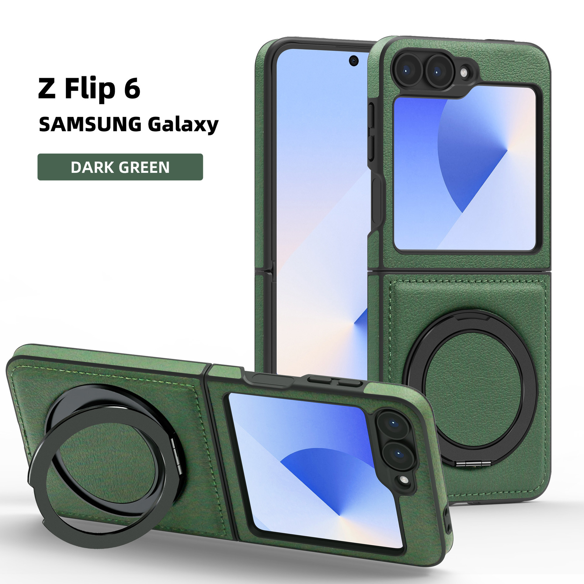 Compatible with Samsung Z Fold8/7 phone case, 6/5mm strong magnetic 360° rotating stand, 4/3mm folding screen, drop-proof leather case.