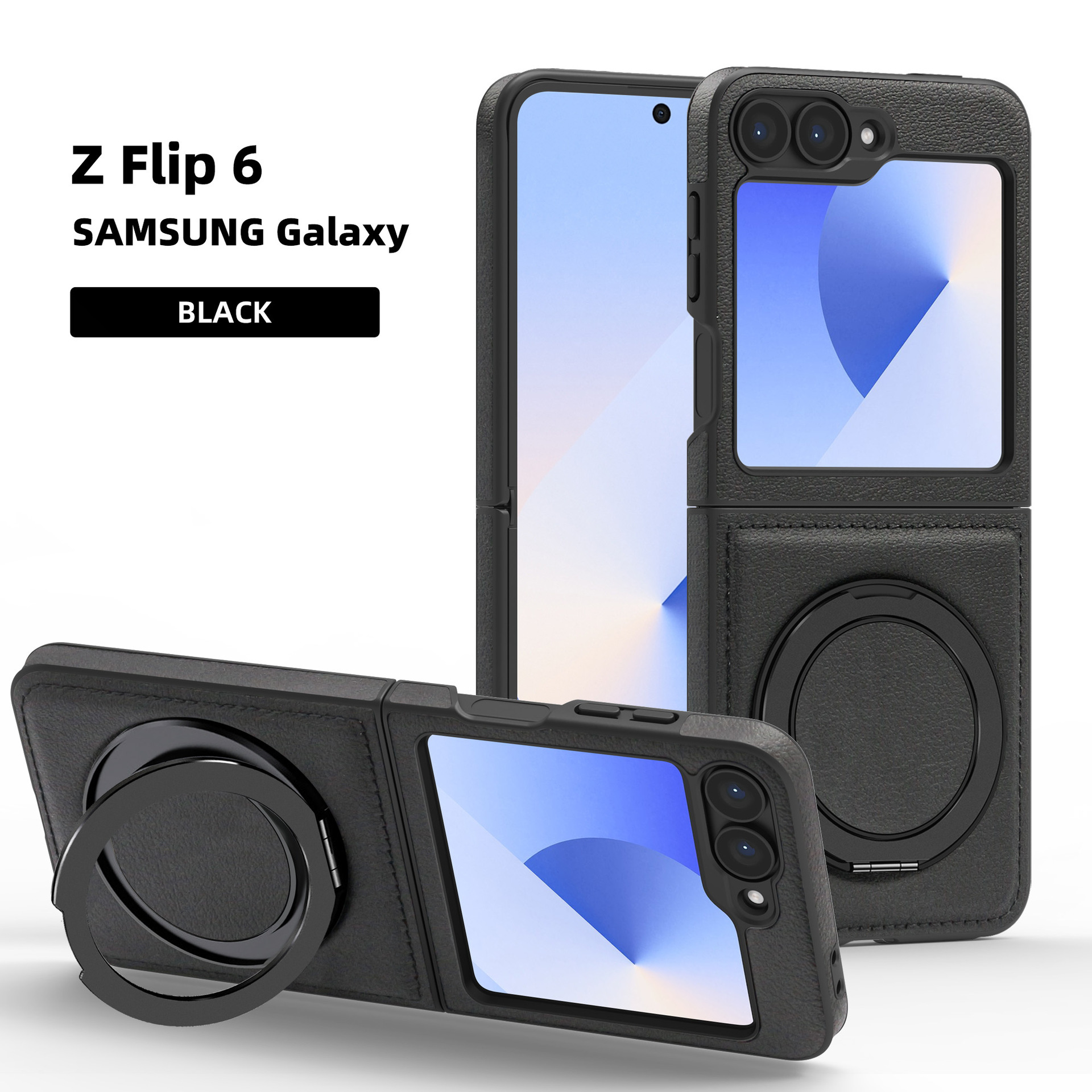 Compatible with Samsung Z Fold8/7 phone case, 6/5mm strong magnetic 360° rotating stand, 4/3mm folding screen, drop-proof leather case.
