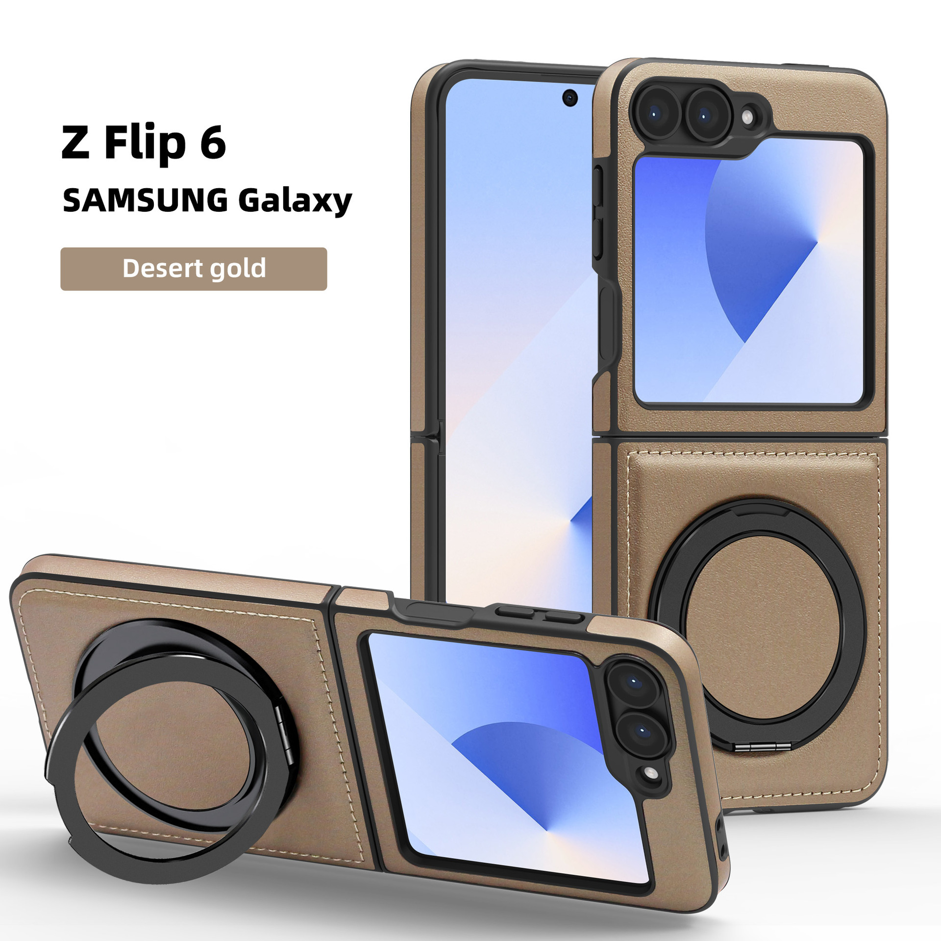 Compatible with Samsung Z Fold8/7 phone case, 6/5mm strong magnetic 360° rotating stand, 4/3mm folding screen, drop-proof leather case.