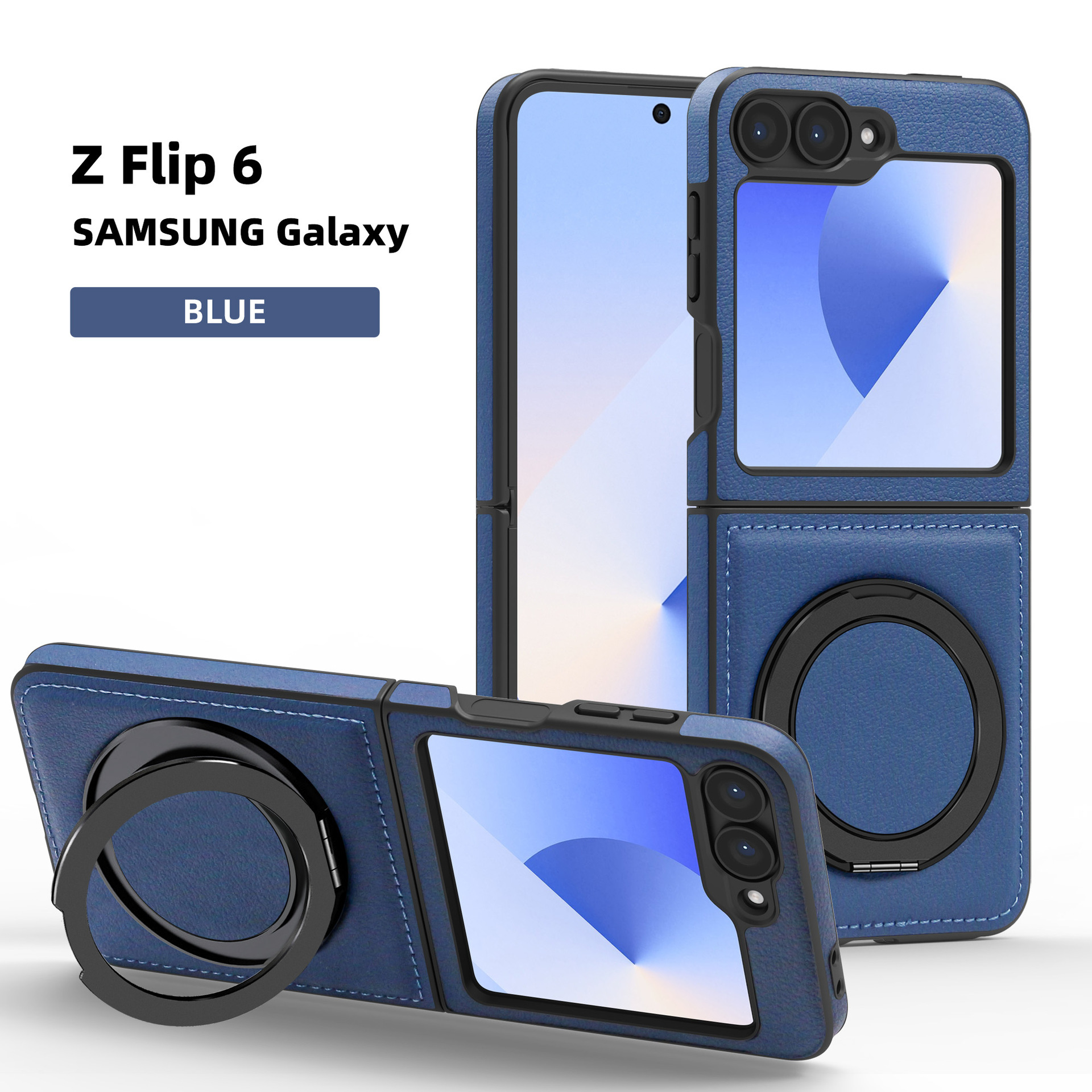 Compatible with Samsung Z Fold8/7 phone case, 6/5mm strong magnetic 360° rotating stand, 4/3mm folding screen, drop-proof leather case.