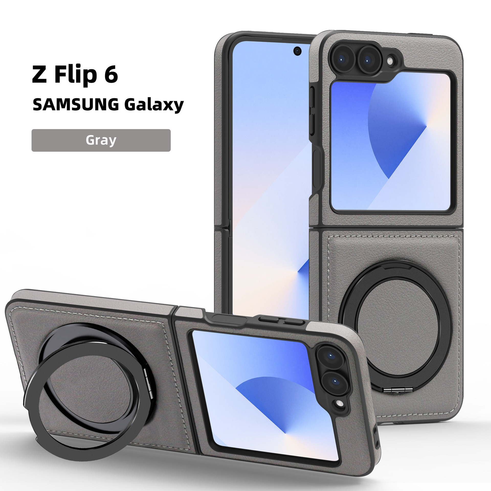 Compatible with Samsung Z Fold8/7 phone case, 6/5mm strong magnetic 360° rotating stand, 4/3mm folding screen, drop-proof leather case.