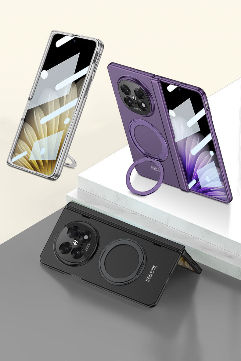 Compatible with OPPO Find N5 phone case, magnetic rotating stand, privacy case, hinge, full-coverage folding protective case