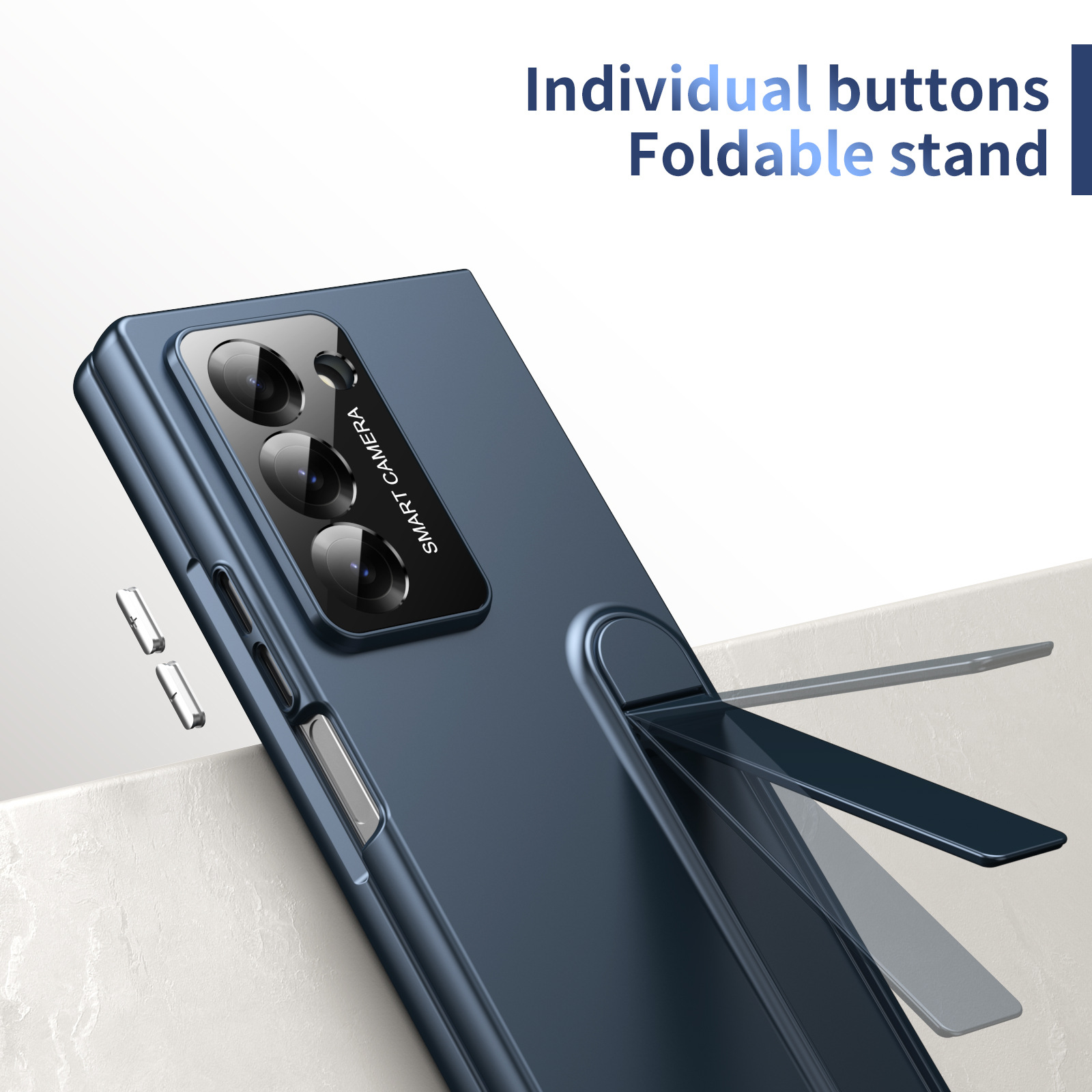 Compatible with Samsung Z Fold7/6/5 phone case, 4/3 case, screen protector, stand, anti-fingerprint folding screen protector