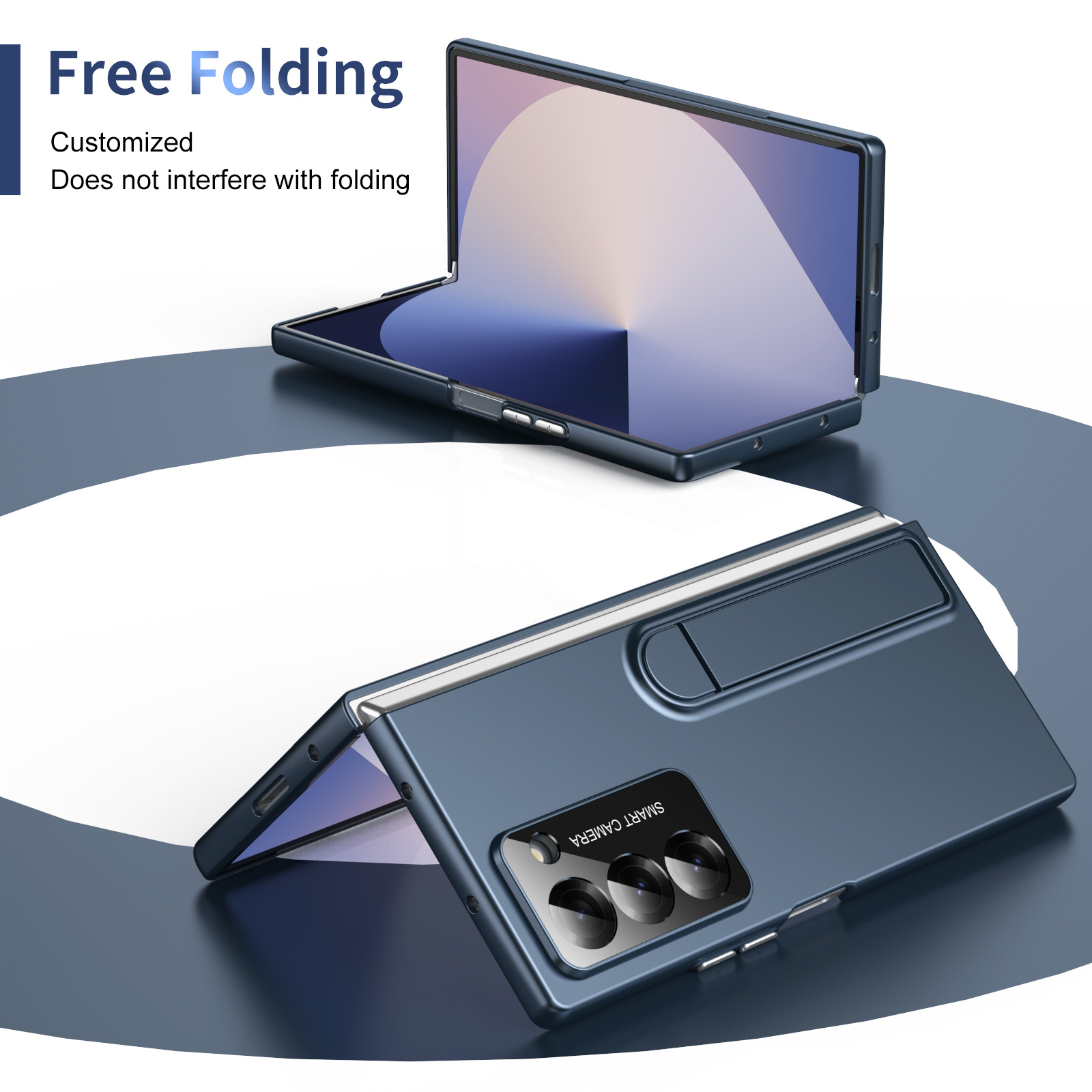 Compatible with Samsung Z Fold7/6/5 phone case, 4/3 case, screen protector, stand, anti-fingerprint folding screen protector