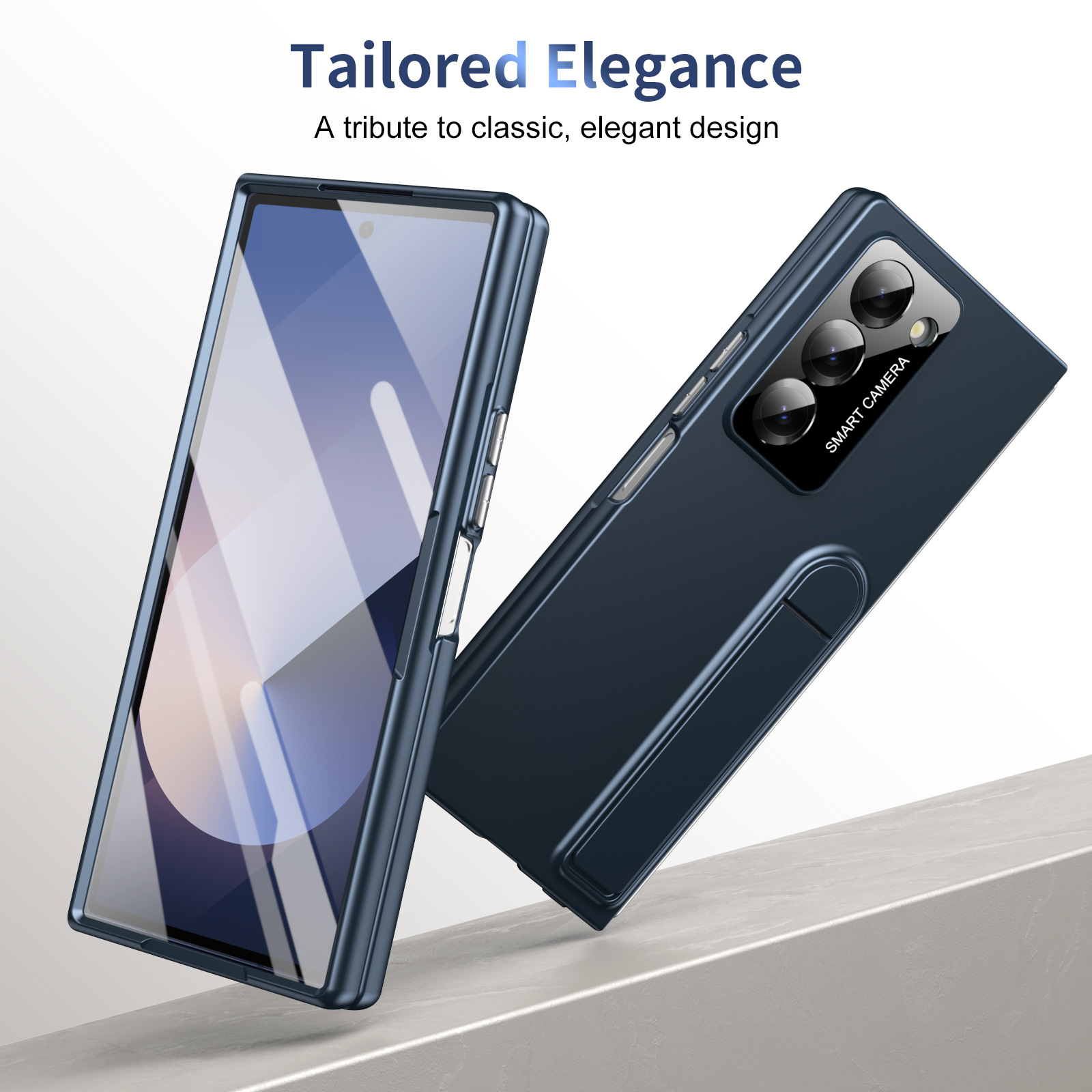 Compatible with Samsung Z Fold7/6/5 phone case, 4/3 case, screen protector, stand, anti-fingerprint folding screen protector
