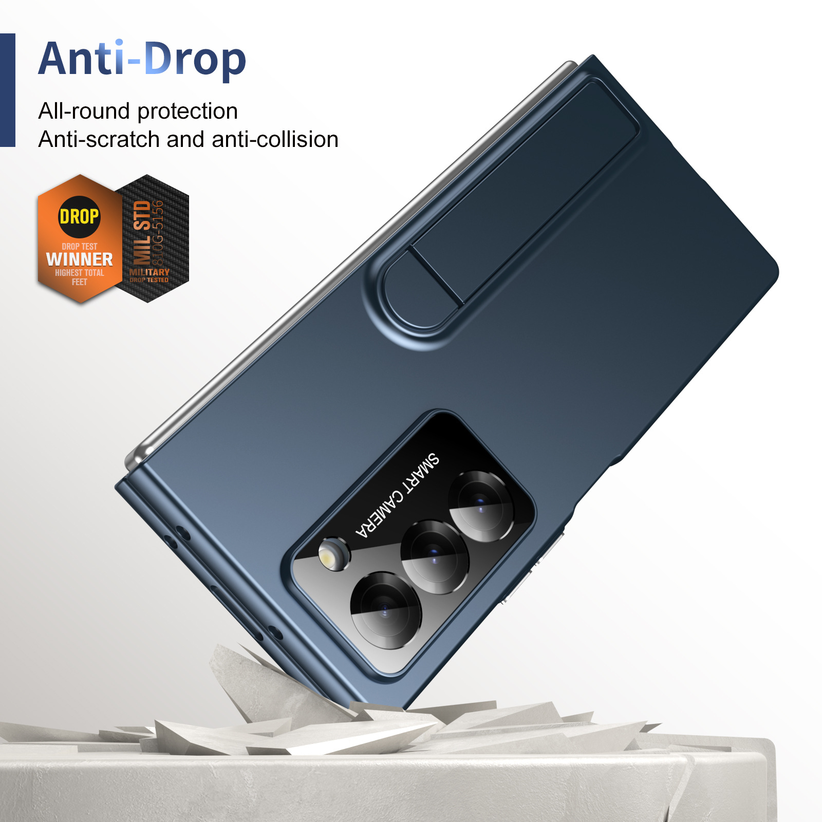 Compatible with Samsung Z Fold7/6/5 phone case, 4/3 case, screen protector, stand, anti-fingerprint folding screen protector