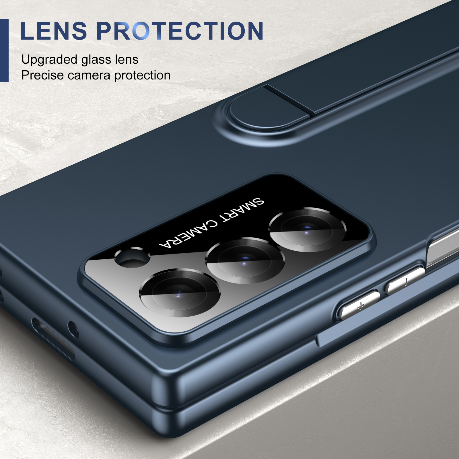 Compatible with Samsung Z Fold7/6/5 phone case, 4/3 case, screen protector, stand, anti-fingerprint folding screen protector