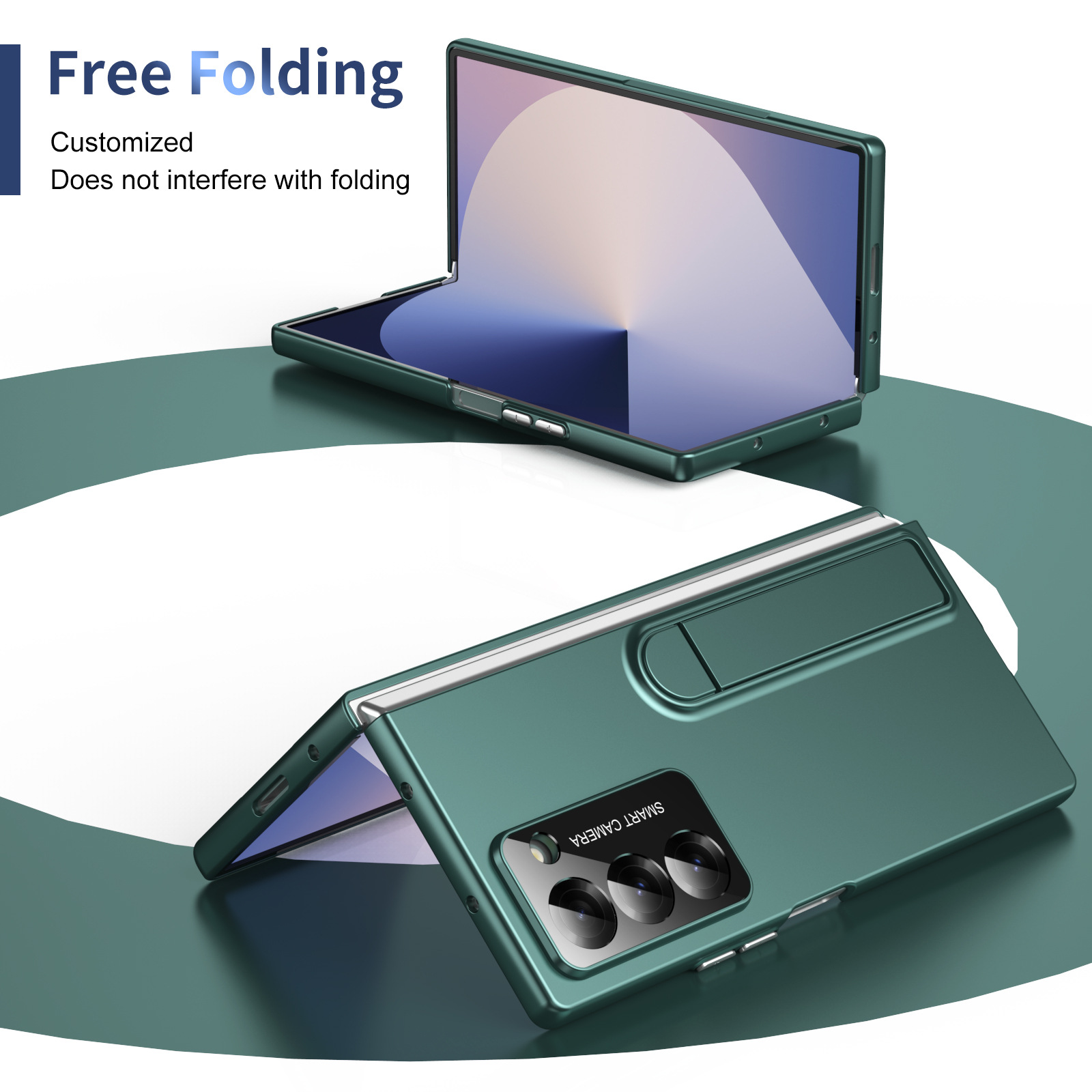 Compatible with Samsung Z Fold7/6/5 phone case, 4/3 case, screen protector, stand, anti-fingerprint folding screen protector