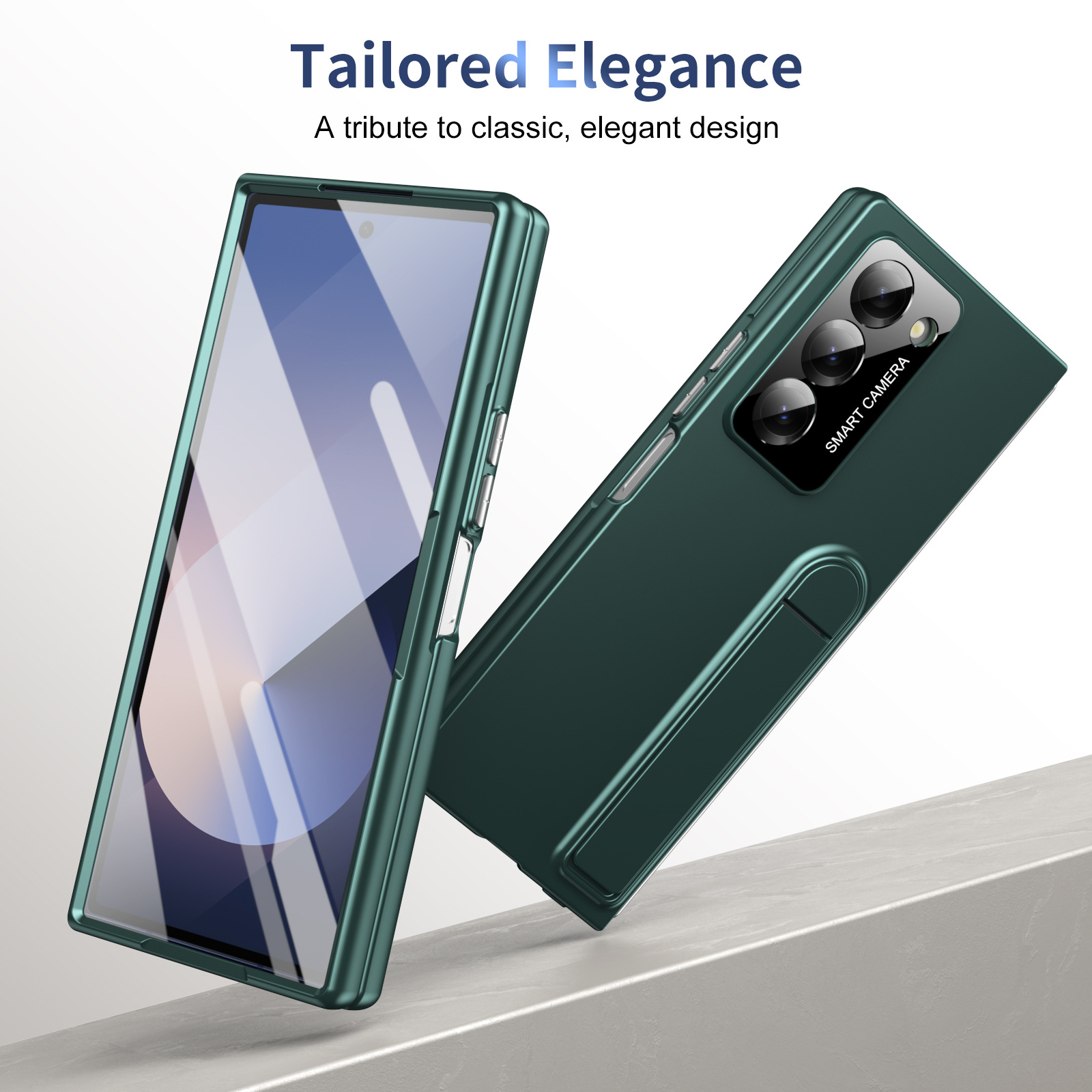 Compatible with Samsung Z Fold7/6/5 phone case, 4/3 case, screen protector, stand, anti-fingerprint folding screen protector