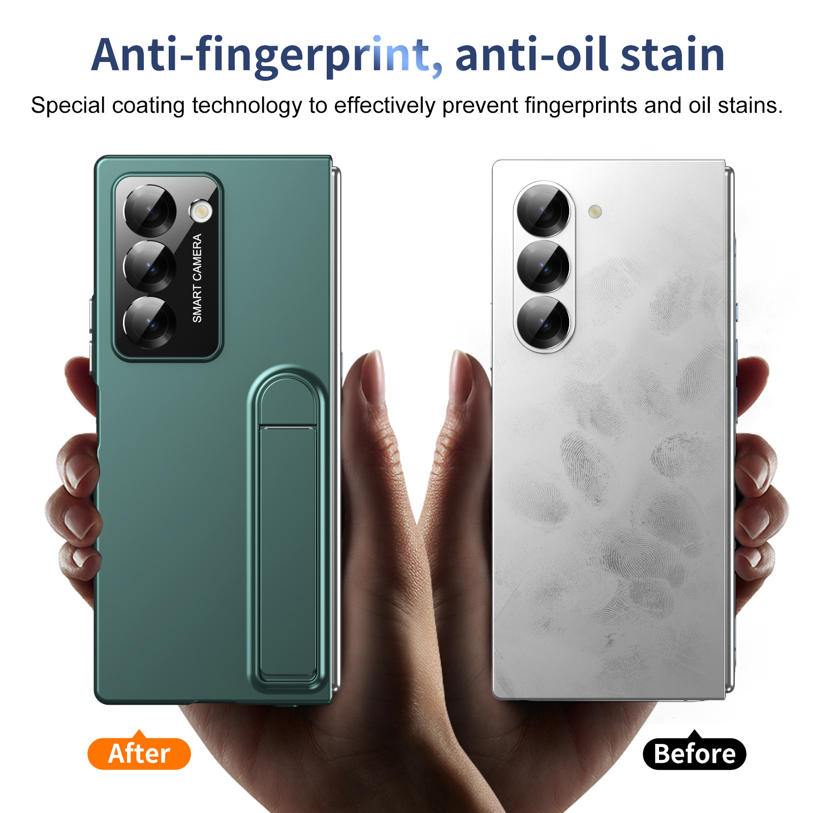 Compatible with Samsung Z Fold7/6/5 phone case, 4/3 case, screen protector, stand, anti-fingerprint folding screen protector