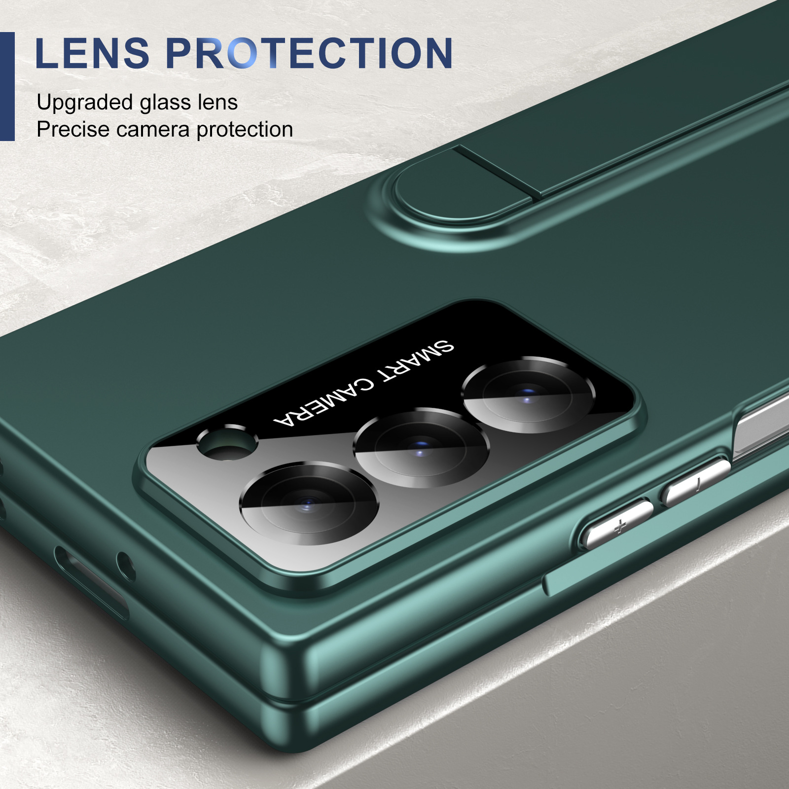Compatible with Samsung Z Fold7/6/5 phone case, 4/3 case, screen protector, stand, anti-fingerprint folding screen protector