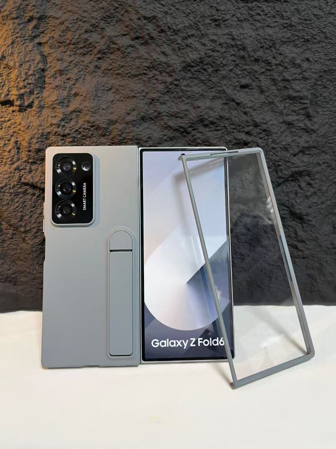 Compatible with Samsung Z Fold7/6/5 phone case, 4/3 case, screen protector, stand, anti-fingerprint folding screen protector