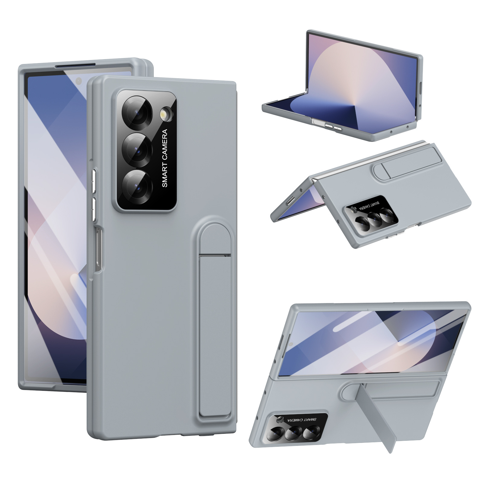 Compatible with Samsung Z Fold7/6/5 phone case, 4/3 case, screen protector, stand, anti-fingerprint folding screen protector