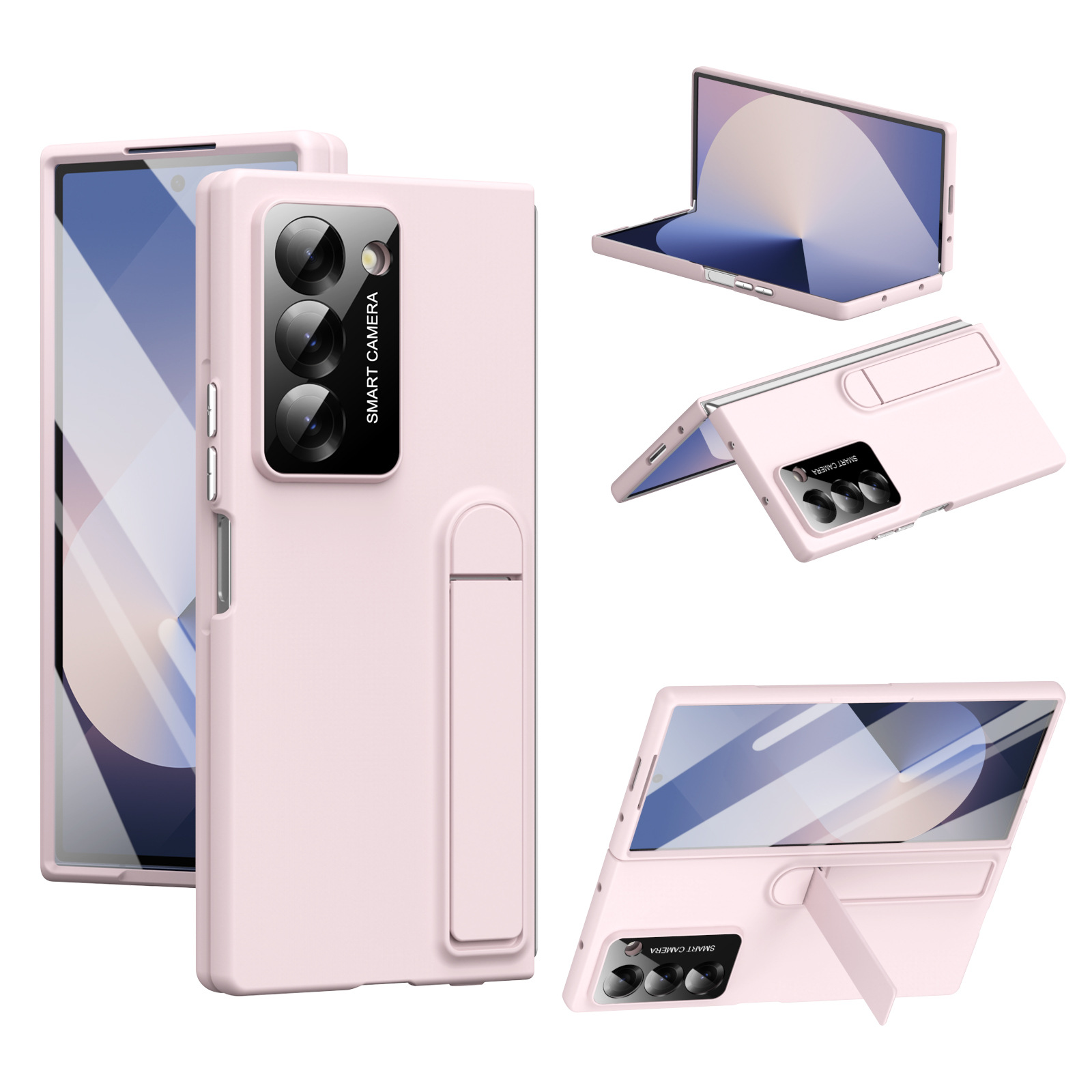 Compatible with Samsung Z Fold7/6/5 phone case, 4/3 case, screen protector, stand, anti-fingerprint folding screen protector