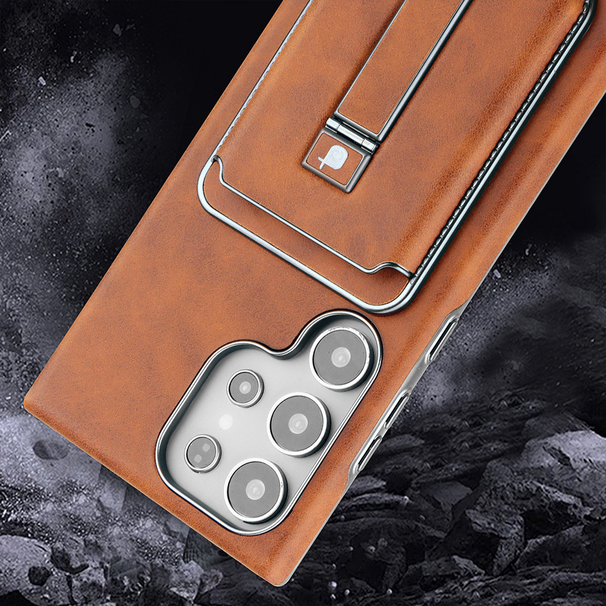 Compatible with Samsung S26 Ultra phone case, S25 Plus magnetic card holder, leather S24U shockproof protective case