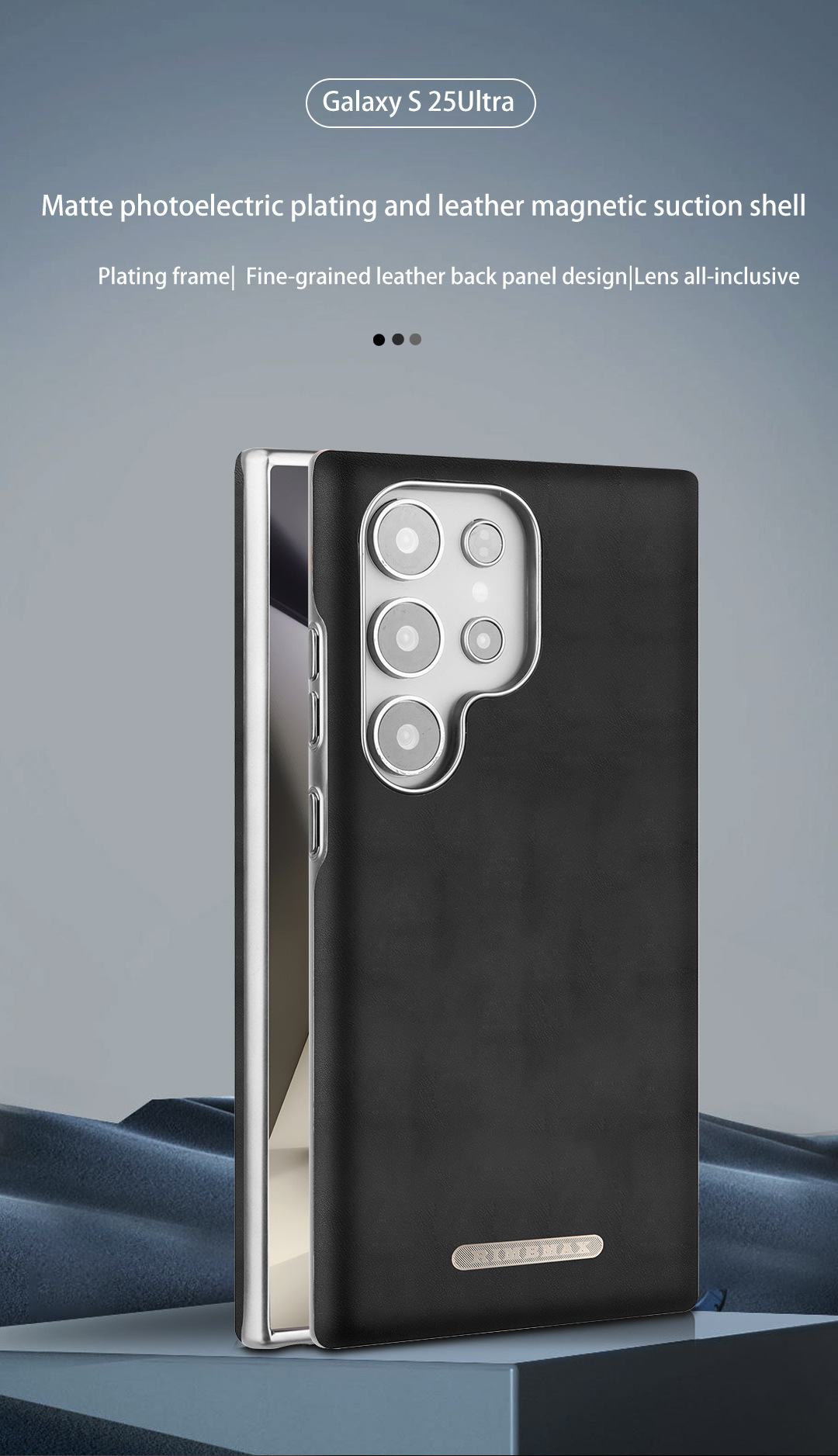 Compatible with Samsung S26 Ultra phone case, S25 Plus magnetic card holder, leather S24U shockproof protective case