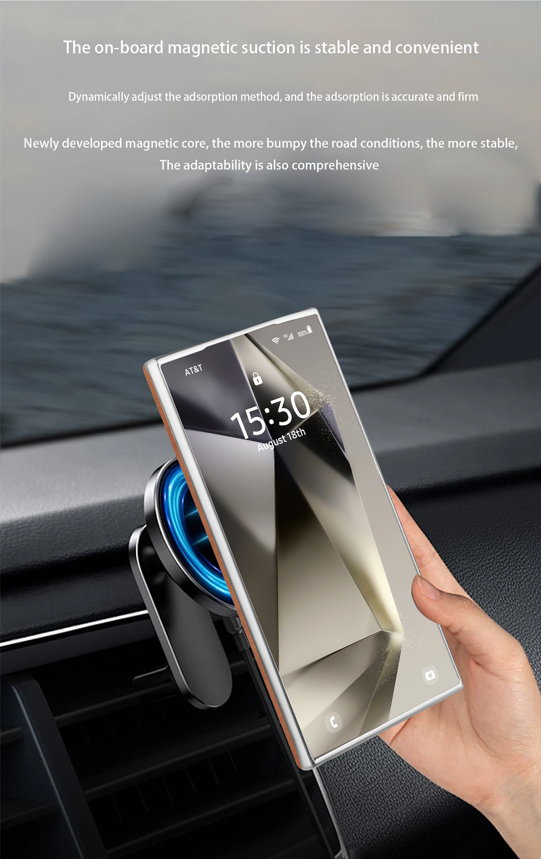 Compatible with Samsung S26 Ultra phone case, S25 Plus magnetic card holder, leather S24U shockproof protective case
