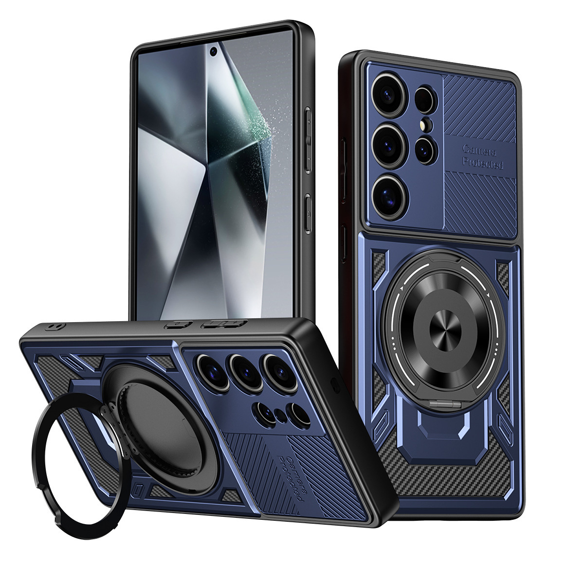 Compatible with Samsung S26 Ultra phone case, A57 rotating stand, S25FE magnetic wireless charging 24Plus protective case