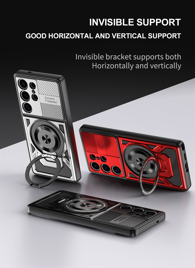 Compatible with Samsung S26 Ultra phone case, A57 rotating stand, S25FE magnetic wireless charging 24Plus protective case