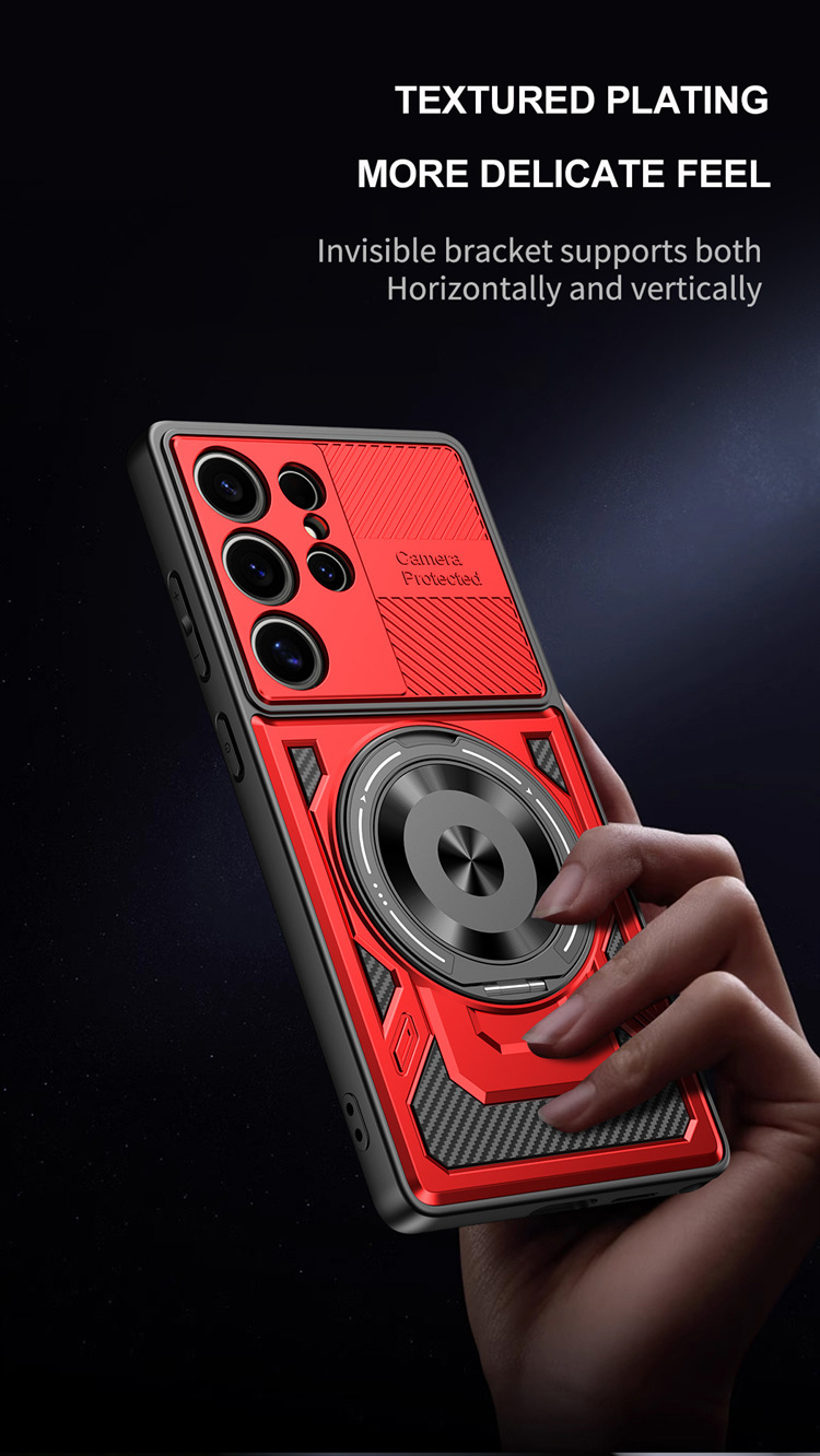 Compatible with Samsung S26 Ultra phone case, A57 rotating stand, S25FE magnetic wireless charging 24Plus protective case
