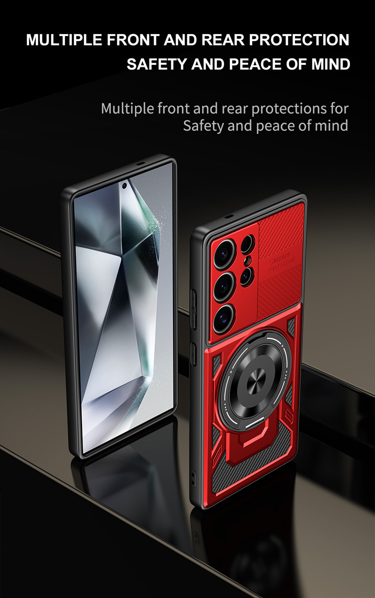 Compatible with Samsung S26 Ultra phone case, A57 rotating stand, S25FE magnetic wireless charging 24Plus protective case