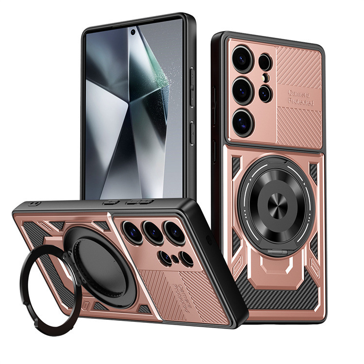 Compatible with Samsung S26 Ultra phone case, A57 rotating stand, S25FE magnetic wireless charging 24Plus protective case