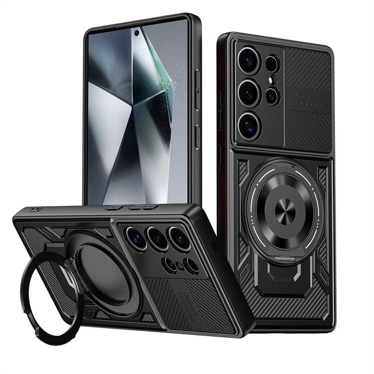 Compatible with Samsung S26 Ultra phone case, A57 rotating stand, S25FE magnetic wireless charging 24Plus protective case