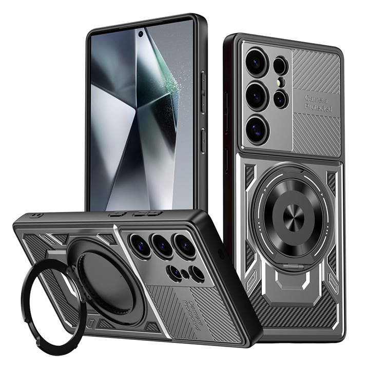 Compatible with Samsung S26 Ultra phone case, A57 rotating stand, S25FE magnetic wireless charging 24Plus protective case