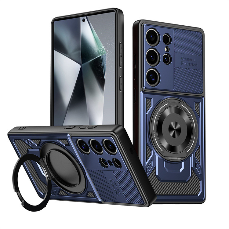Compatible with Samsung S26 Ultra phone case, A57 rotating stand, S25FE magnetic wireless charging 24Plus protective case