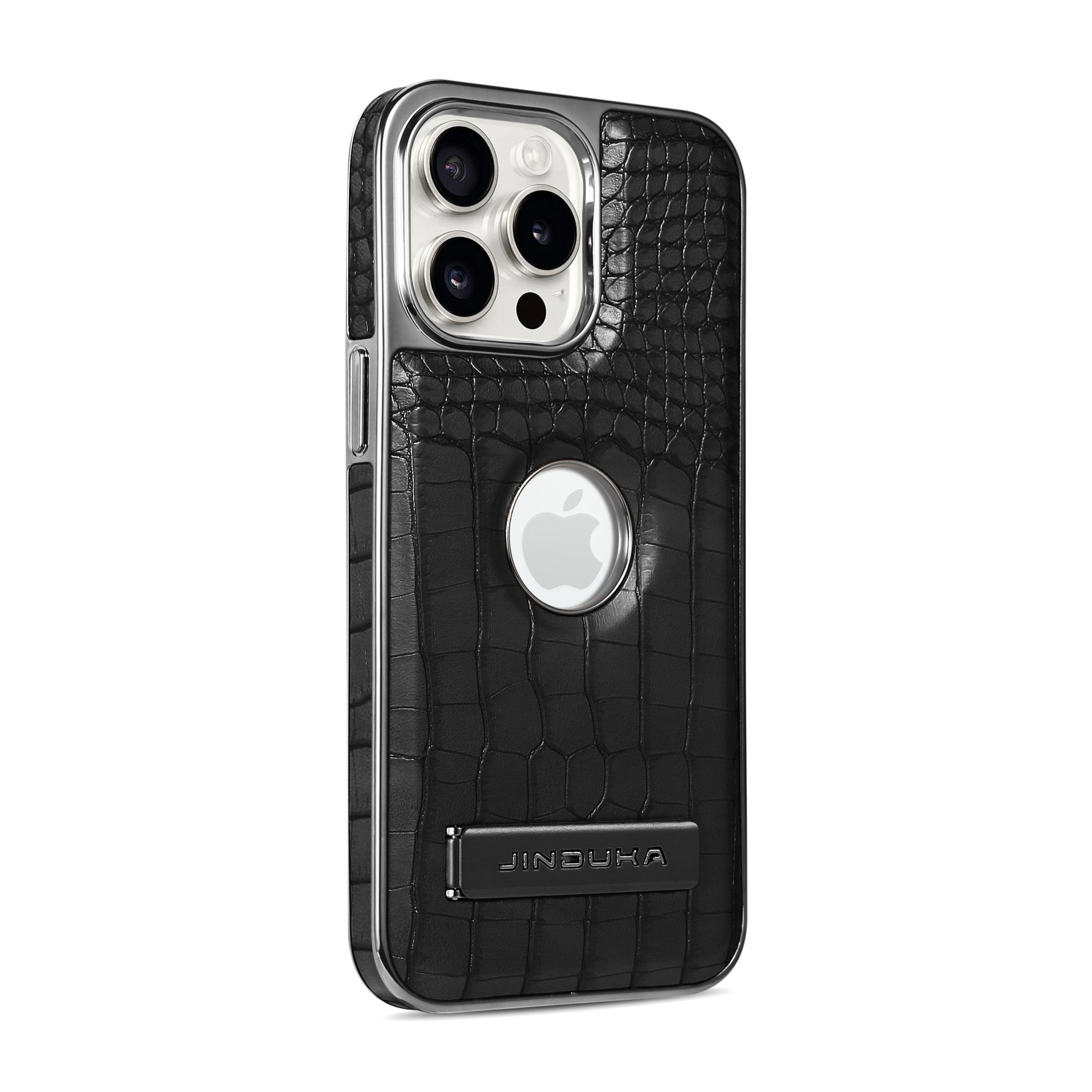 Compatible with iPhone 17 Pro Max phone case 16/15 Plus magnetic label holder 13/14 crocodile pattern leather case
