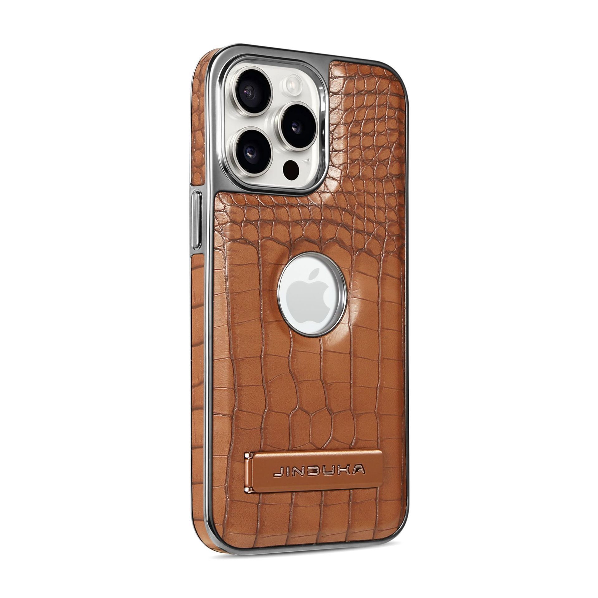 Compatible with iPhone 17 Pro Max phone case 16/15 Plus magnetic label holder 13/14 crocodile pattern leather case