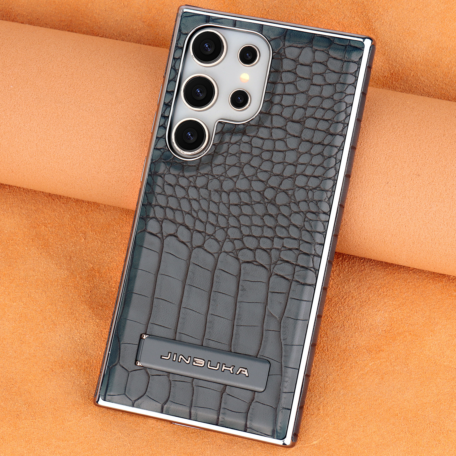Compatible with Samsung S26 Ultra phone case, S25/24P stand, Magsafe crocodile pattern electroplated S23U protective case
