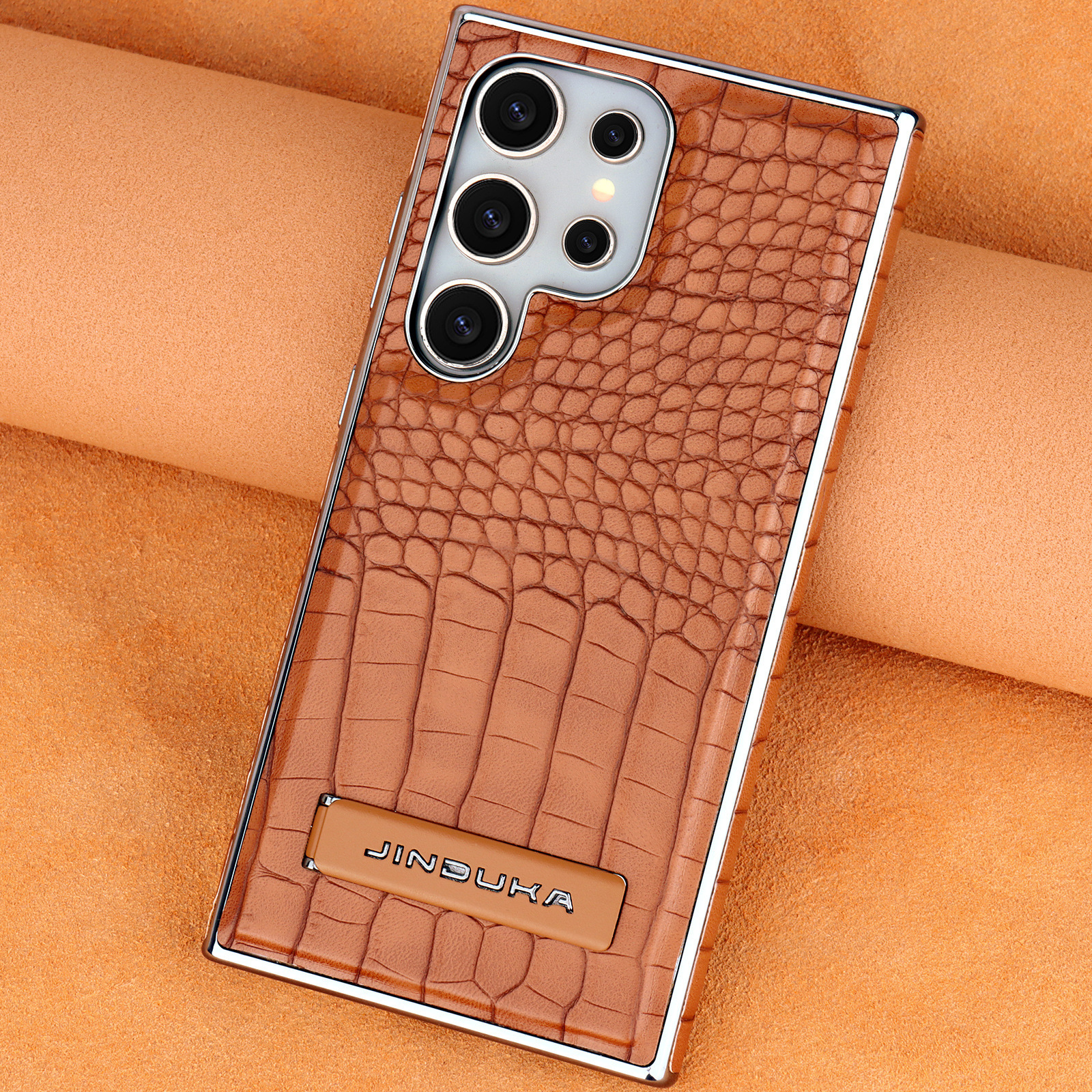 Compatible with Samsung S26 Ultra phone case, S25/24P stand, Magsafe crocodile pattern electroplated S23U protective case