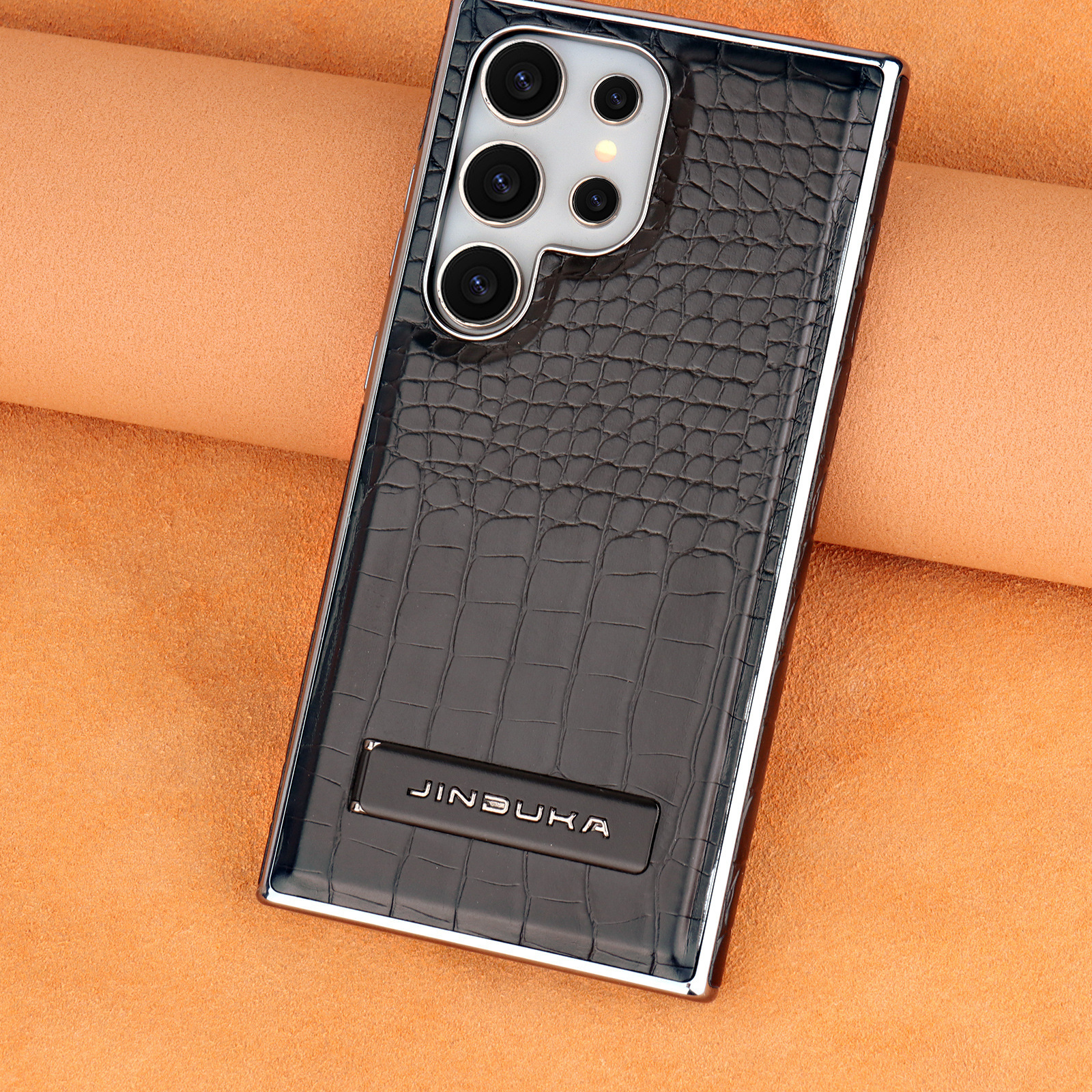 Compatible with Samsung S26 Ultra phone case, S25/24P stand, Magsafe crocodile pattern electroplated S23U protective case
