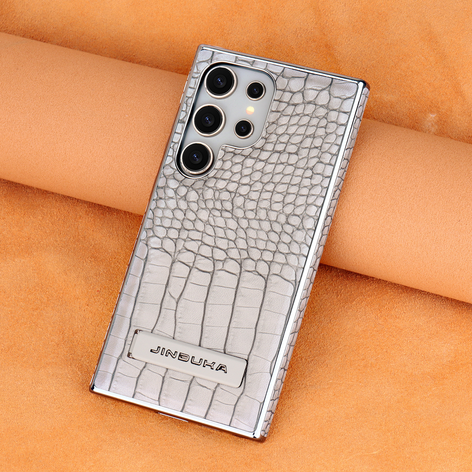 Compatible with Samsung S26 Ultra phone case, S25/24P stand, Magsafe crocodile pattern electroplated S23U protective case