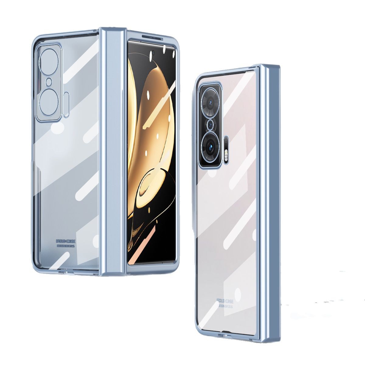 Suitable for Honor Magic V phone case with electroplated transparent hinge, full coverage foldable screen, drop-proof protective case