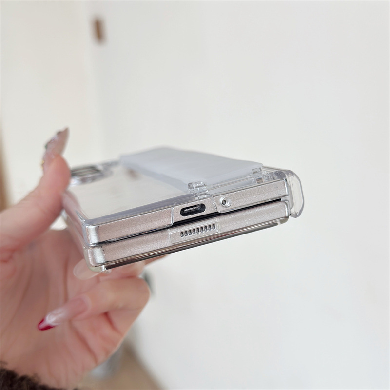 Compatible with Samsung Z Fold8U phone case, 7/6/5 wrist strap, central hinge, full coverage, foldable screen, drop-proof protective case.
