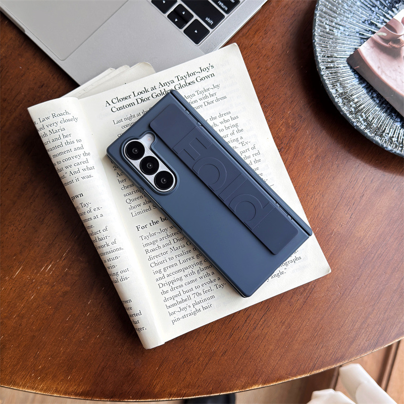 Compatible with Samsung Z Fold8U phone case, 7/6/5 wrist strap, central hinge, full coverage, foldable screen, drop-proof protective case.
