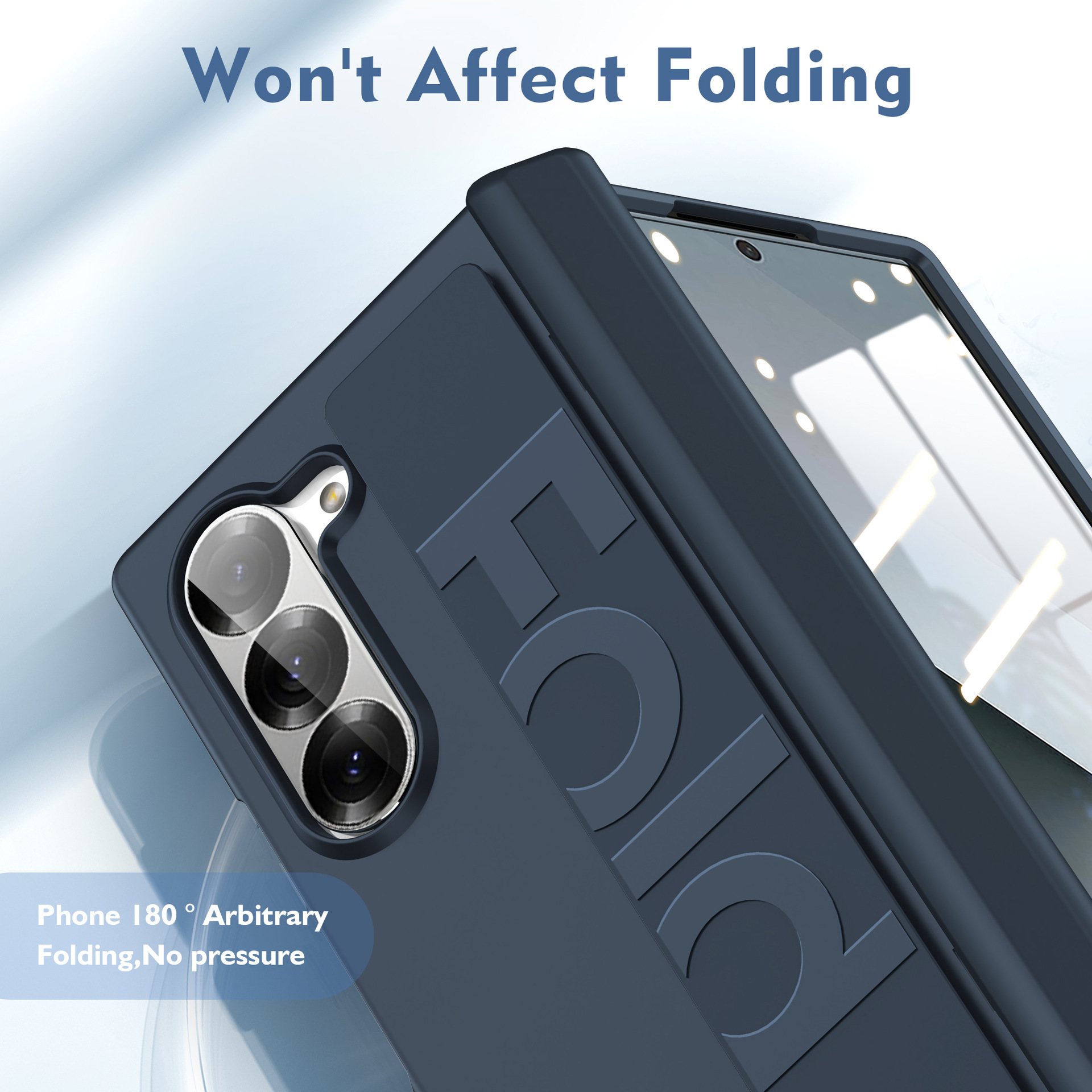 Compatible with Samsung Z Fold8U phone case, 7/6/5 wrist strap, central hinge, full coverage, foldable screen, drop-proof protective case.