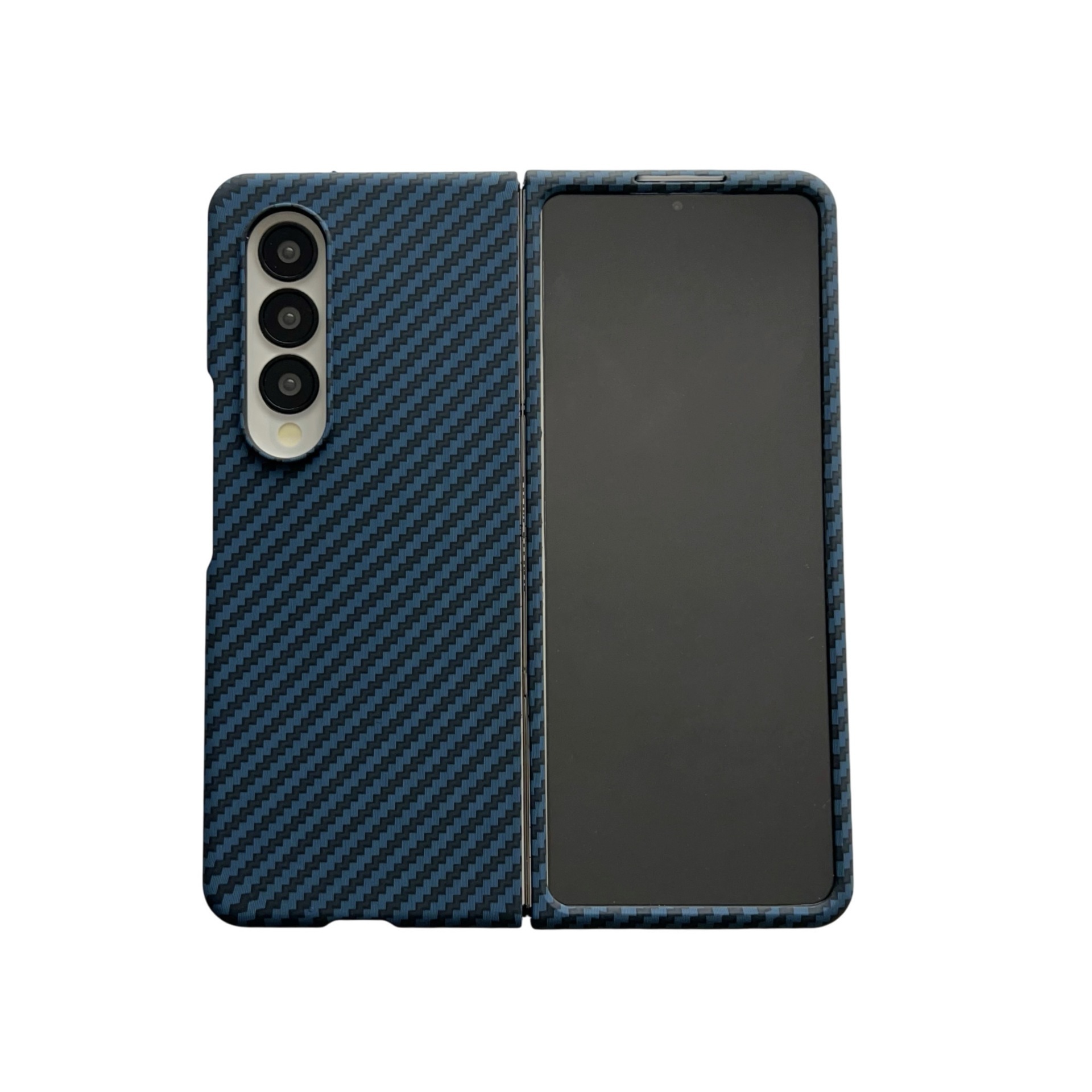 Compatible with Samsung Z Fold8/7/6 phone case, 5/4 built-in magnetic case film, Flip7/8 carbon fiber textured protective case.