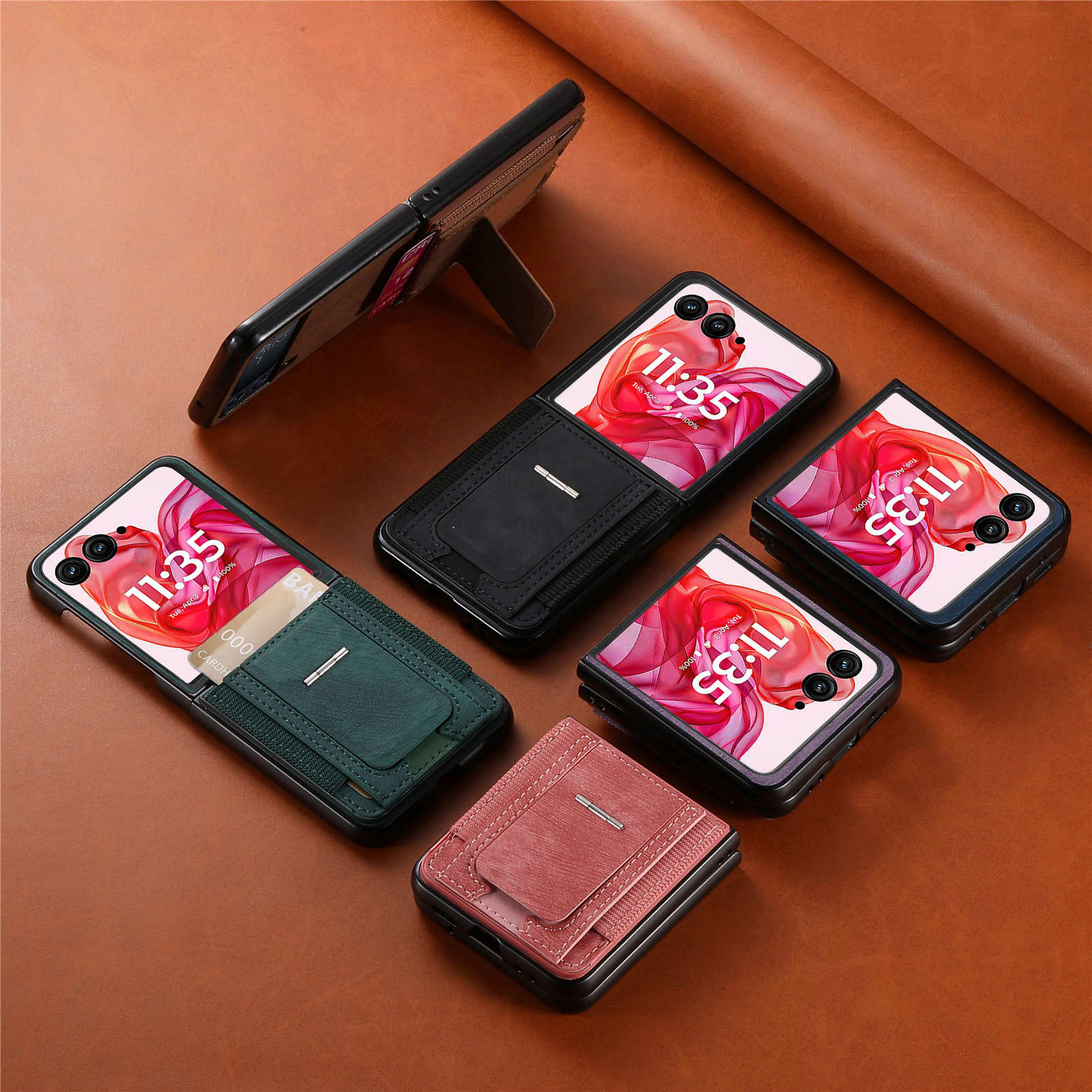 Motorola Razr 70 Ultra phone case 60/50U with SIM card slot and retro leather vegan leather 40 protective case