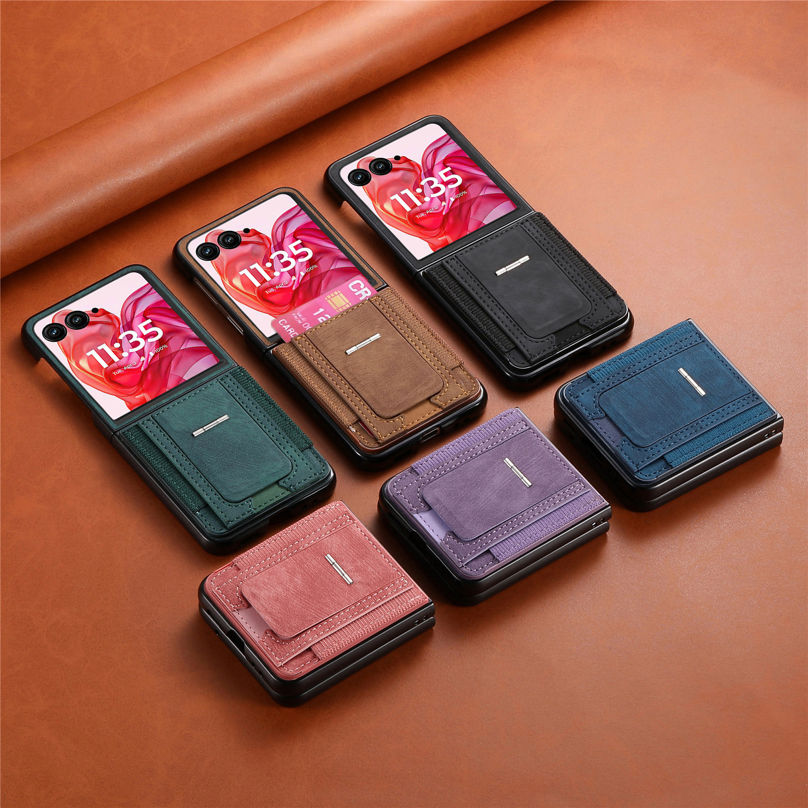 Motorola Razr 70 Ultra phone case 60/50U with SIM card slot and retro leather vegan leather 40 protective case