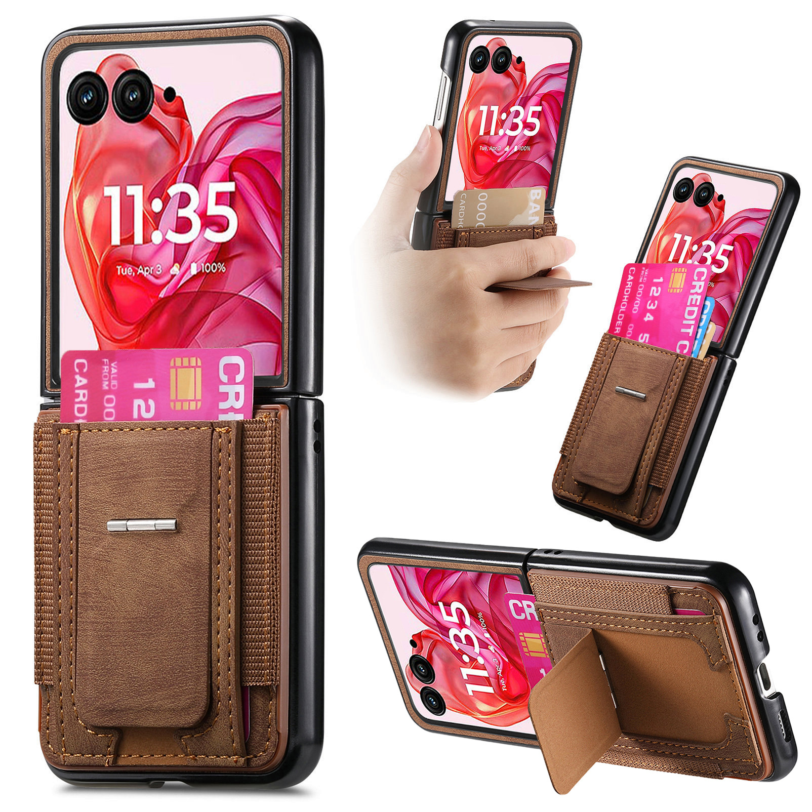 Motorola Razr 70 Ultra phone case 60/50U with SIM card slot and retro leather vegan leather 40 protective case