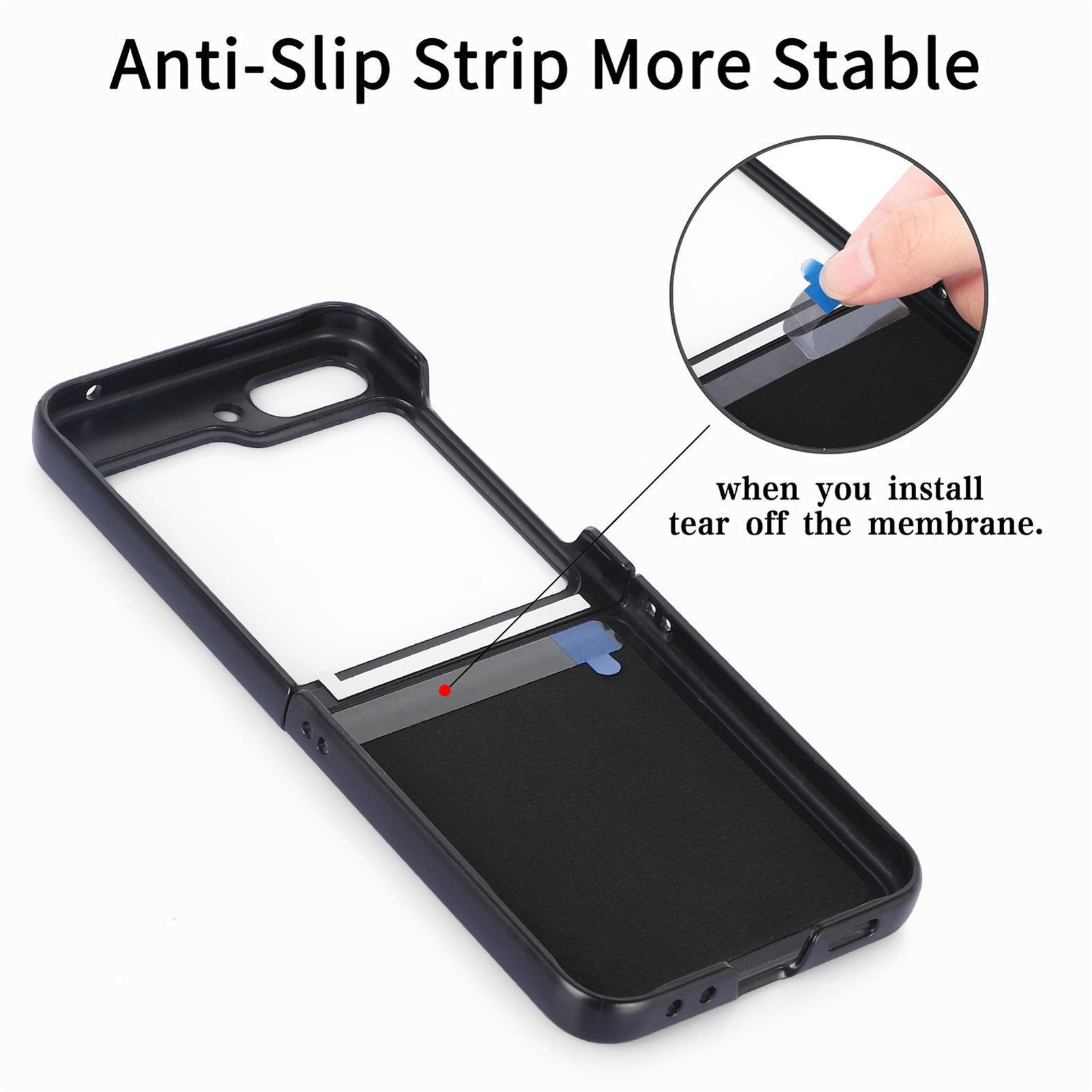 Compatible with Samsung ZFlip 8/7 phone case, 7/6 wireless charging, built-in magnetic card holder, 4/3 vegan leather protective case