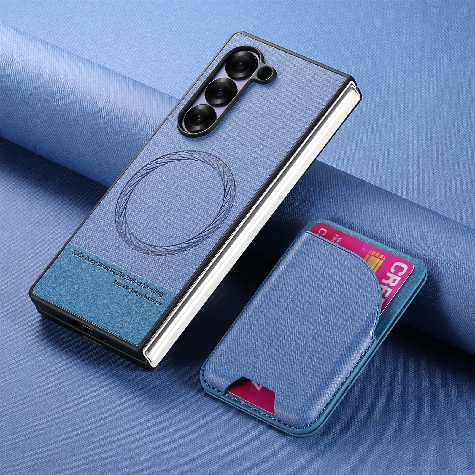 Compatible with Samsung Z Fold8U phone case 7/6/5 magnetic card holder stand 2-in-1 foldable screen 4/3 protective case