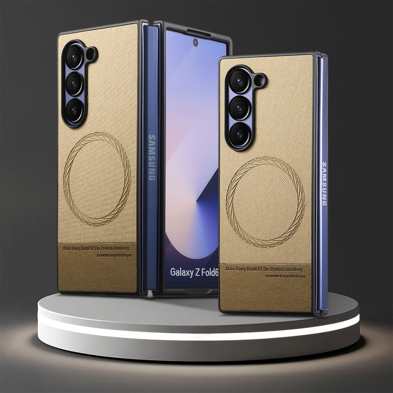 Compatible with Samsung Z Fold8U phone case 7/6/5 magnetic card holder stand 2-in-1 foldable screen 4/3 protective case