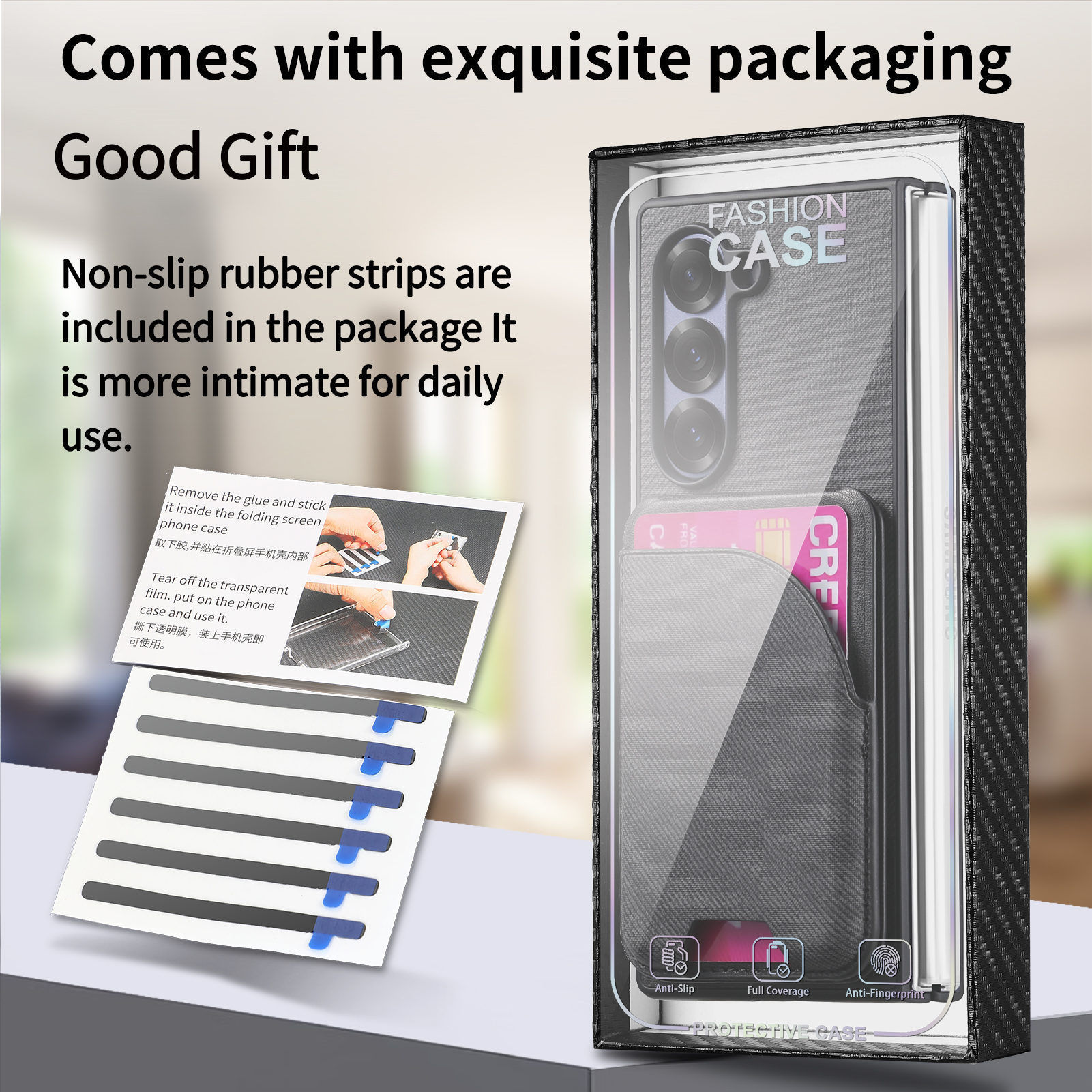 Compatible with Samsung Z Fold8U phone case 7/6/5 magnetic card holder stand 2-in-1 foldable screen 4/3 protective case