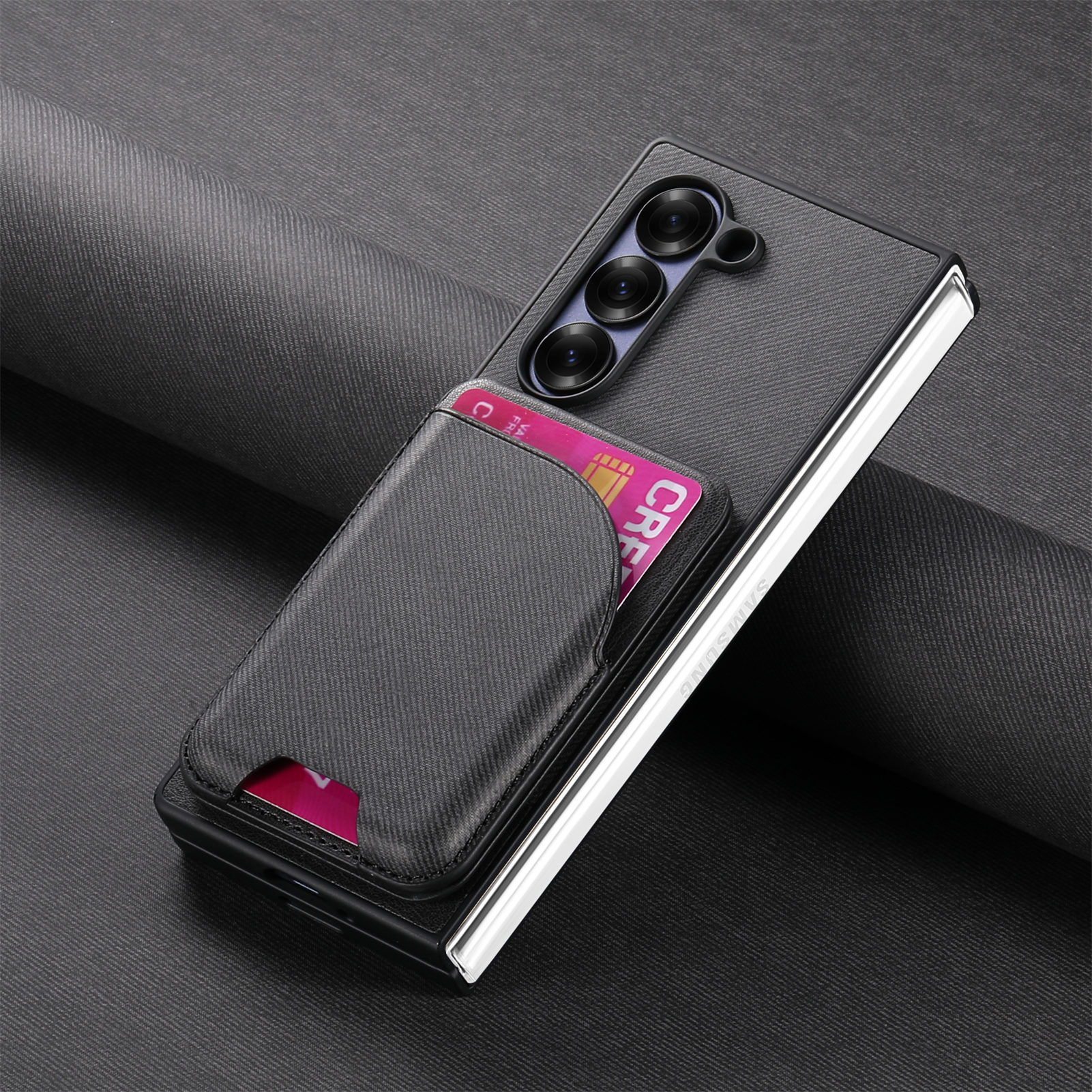 Compatible with Samsung Z Fold8U phone case 7/6/5 magnetic card holder stand 2-in-1 foldable screen 4/3 protective case
