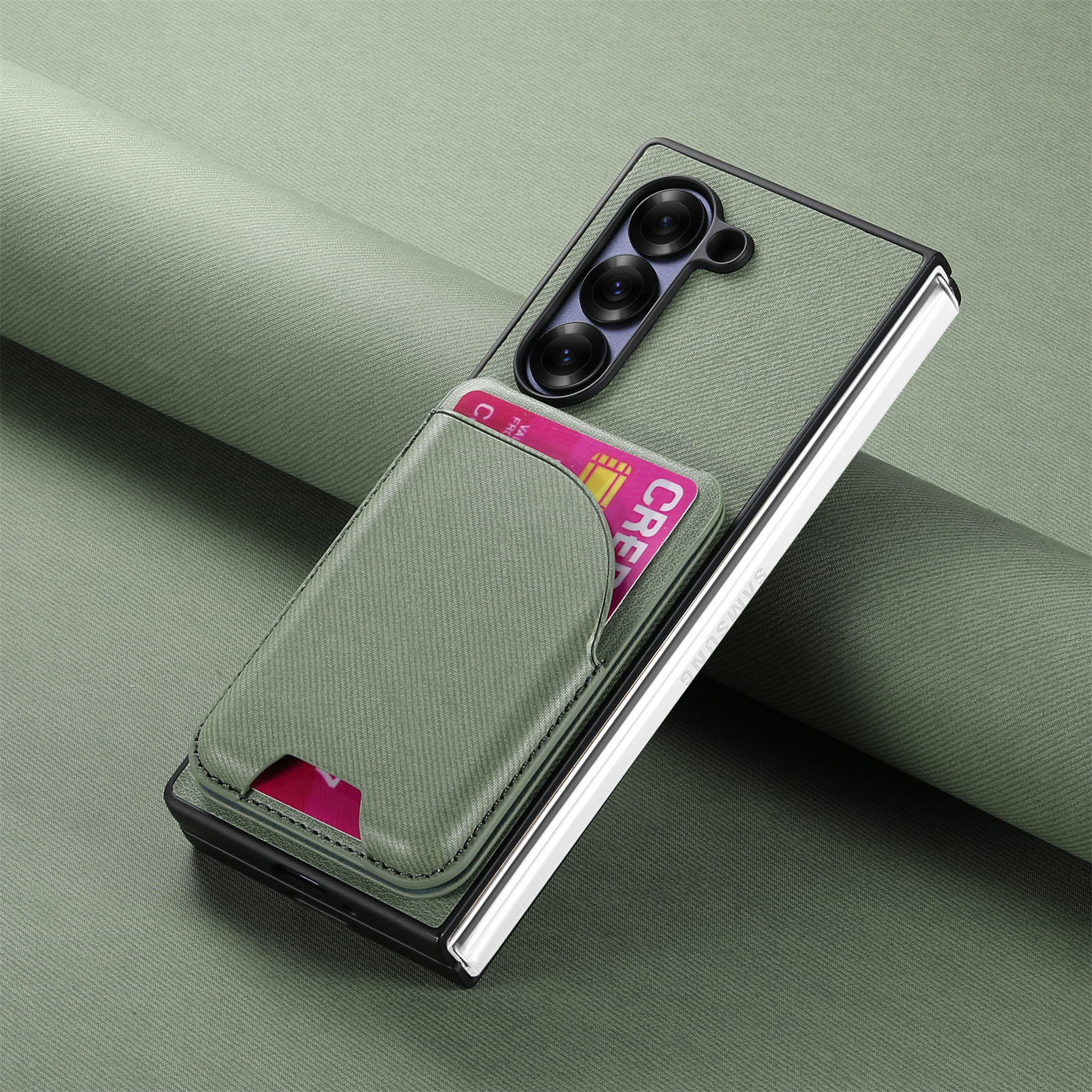 Compatible with Samsung Z Fold8U phone case 7/6/5 magnetic card holder stand 2-in-1 foldable screen 4/3 protective case